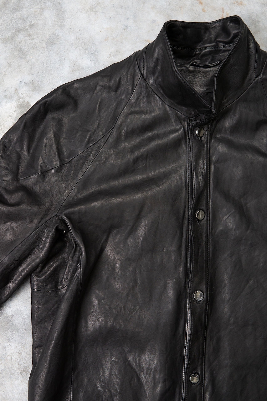 SHEEP LEATHER SHIRT B/D LINED JS-2