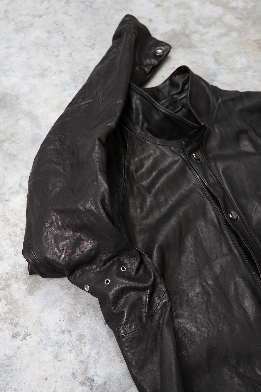 SHEEP LEATHER SHIRT B/D LINED JS-2