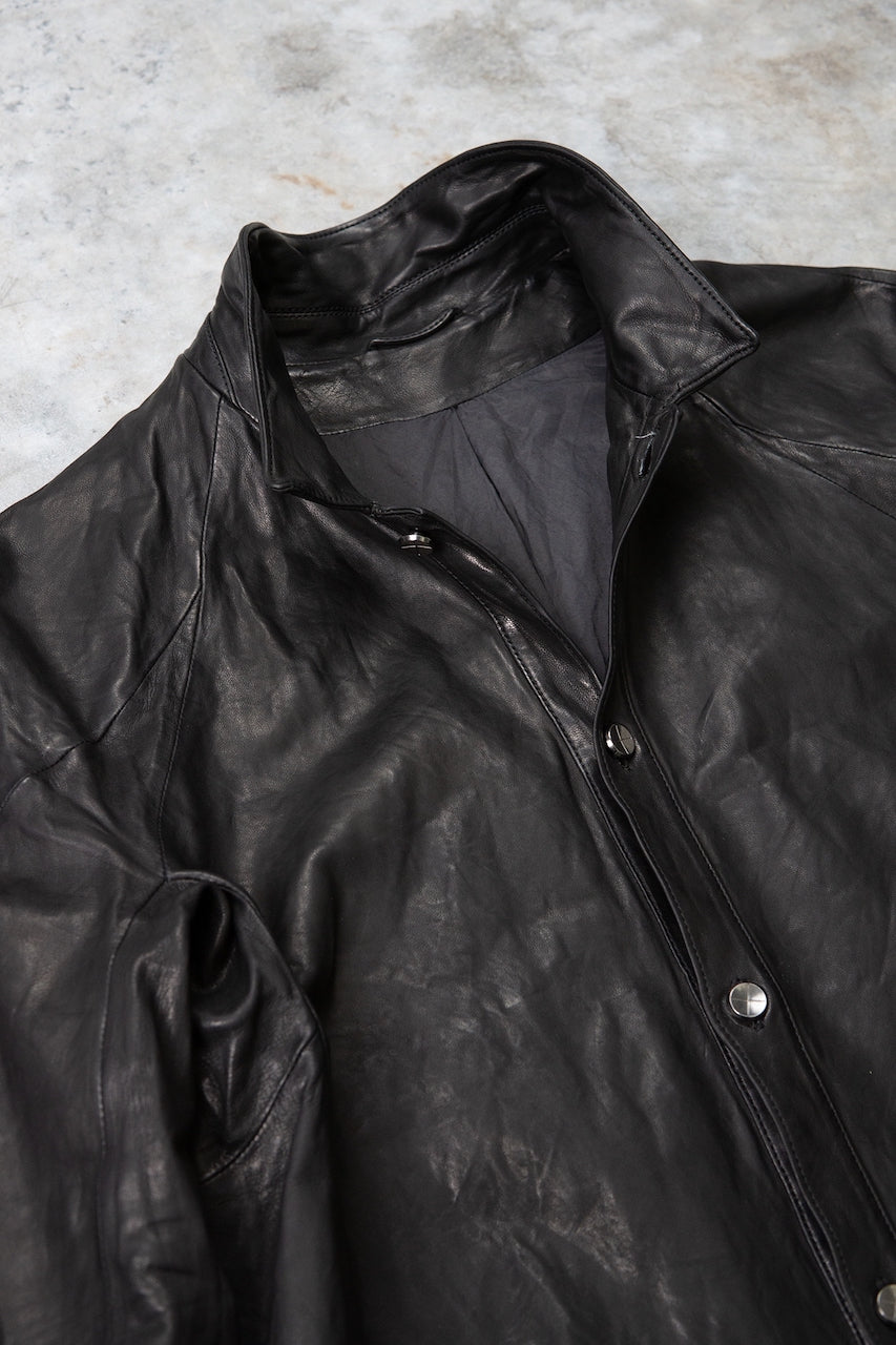 SHEEP LEATHER SHIRT B/D LINED JS-2