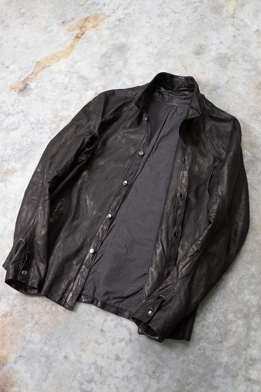 SHEEP LEATHER SHIRT B/D LINED JS-2