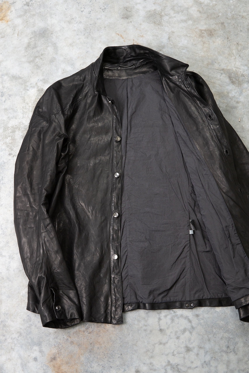 SHEEP LEATHER SHIRT B/D LINED JS-2