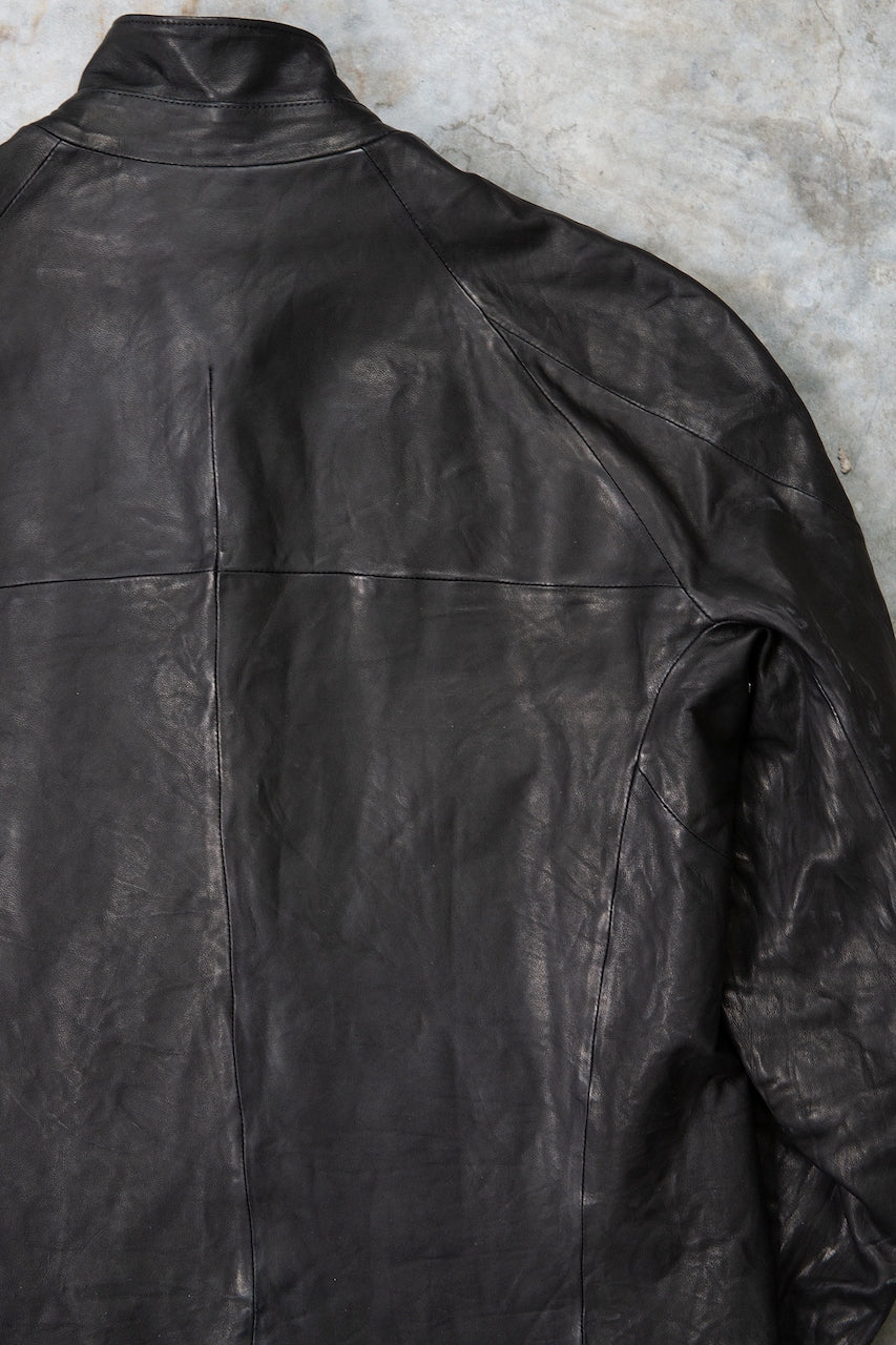 SHEEP LEATHER SHIRT B/D LINED JS-2