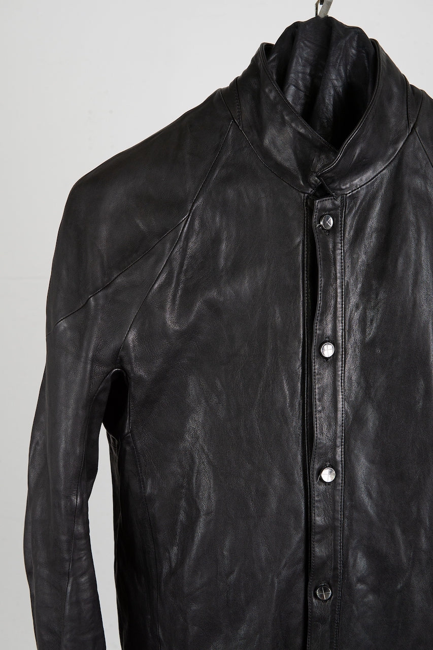 SHEEP LEATHER SHIRT B/D LINED JS-2