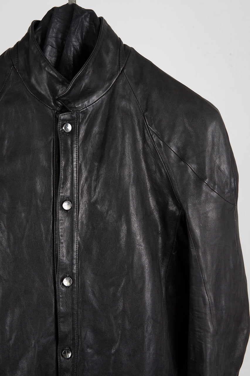 SHEEP LEATHER SHIRT B/D LINED JS-2