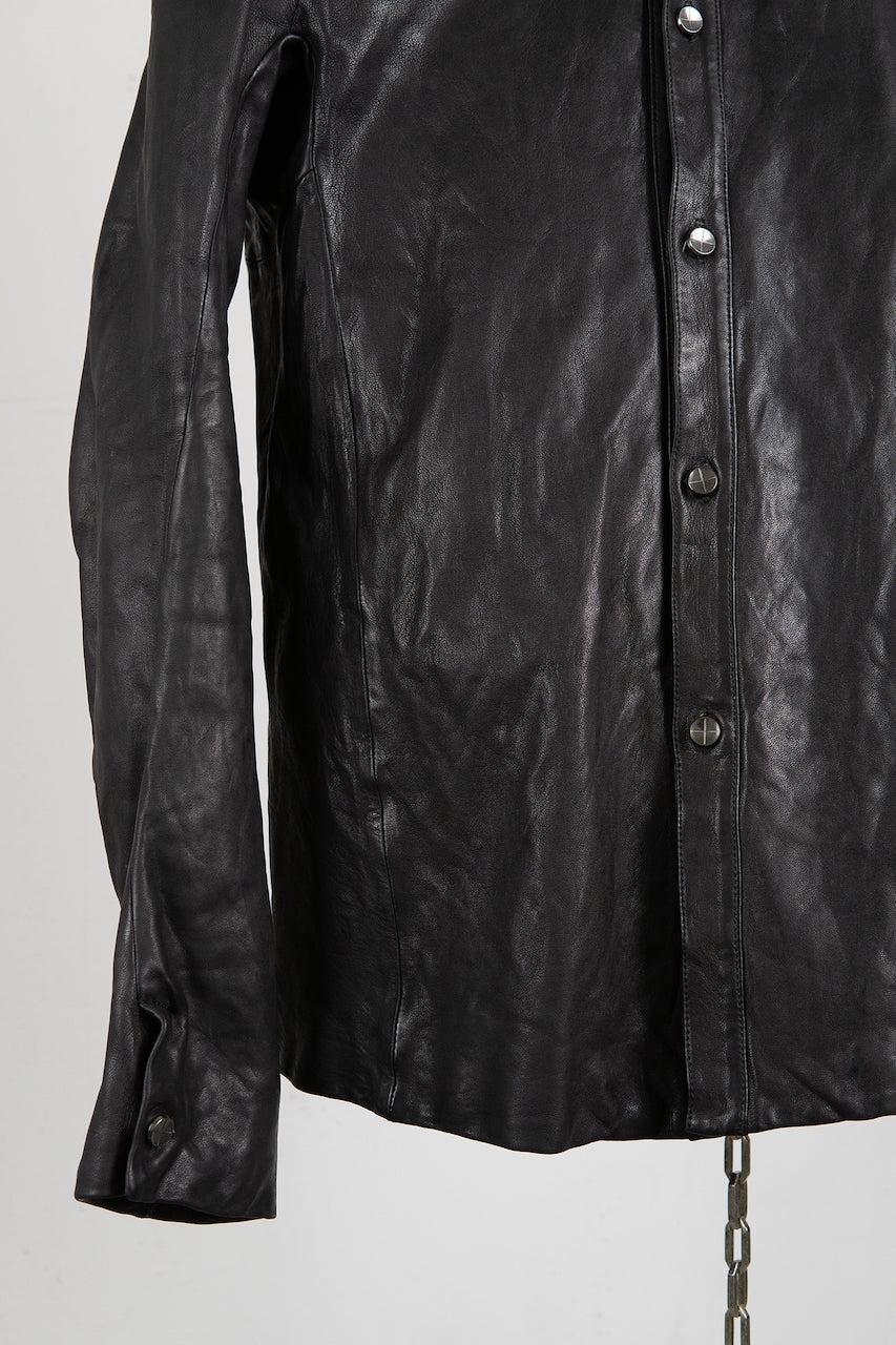 SHEEP LEATHER SHIRT B/D LINED JS-2