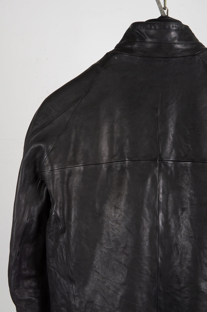 SHEEP LEATHER SHIRT B/D LINED JS-2