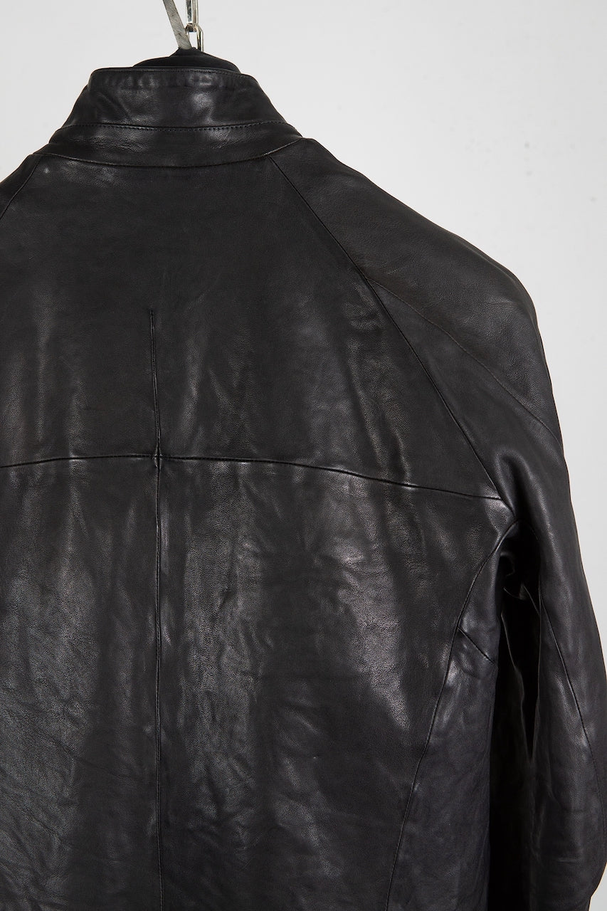 SHEEP LEATHER SHIRT B/D LINED JS-2