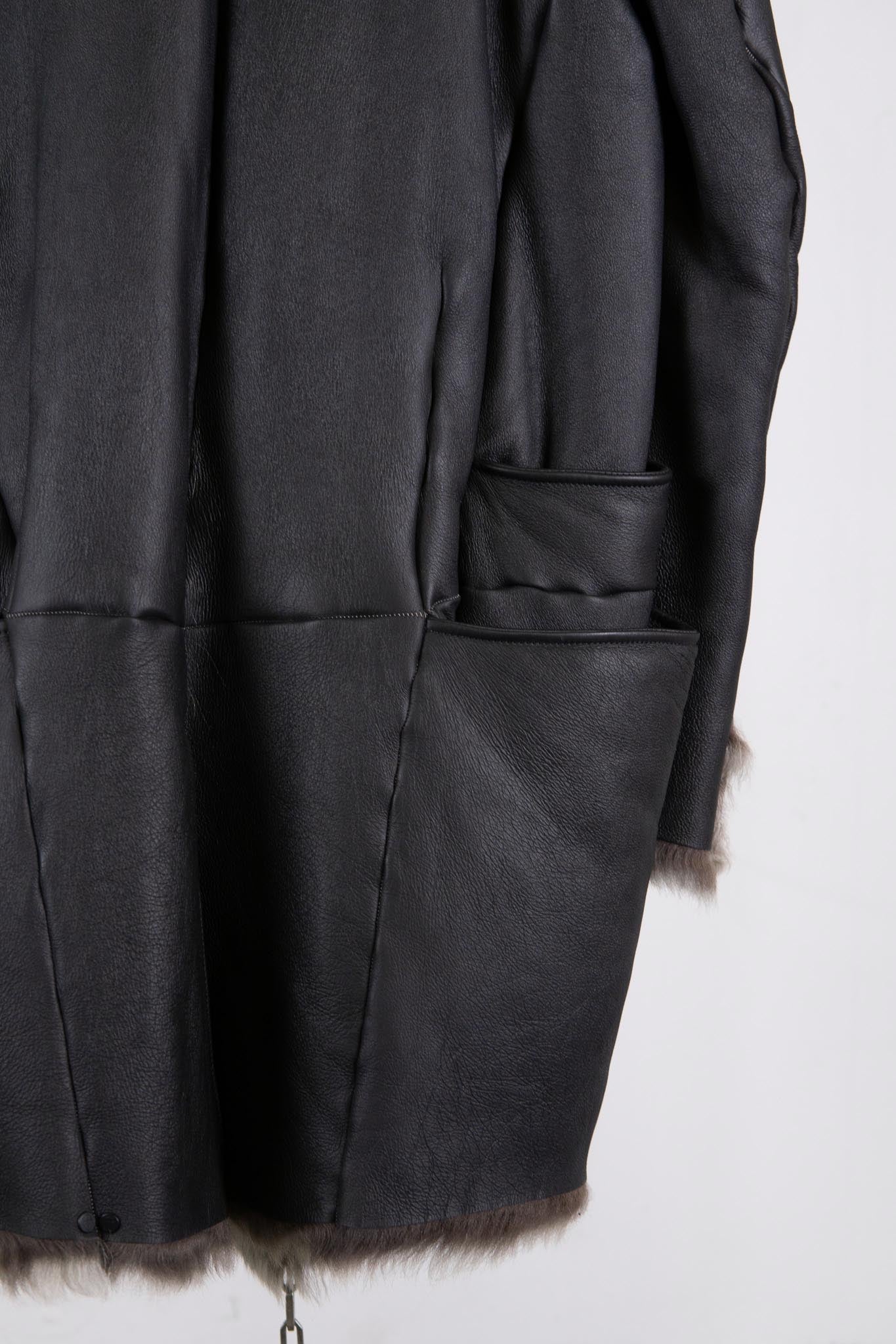 SHEEP SHEARLING  ZIP FRONT W/POKET  COAT