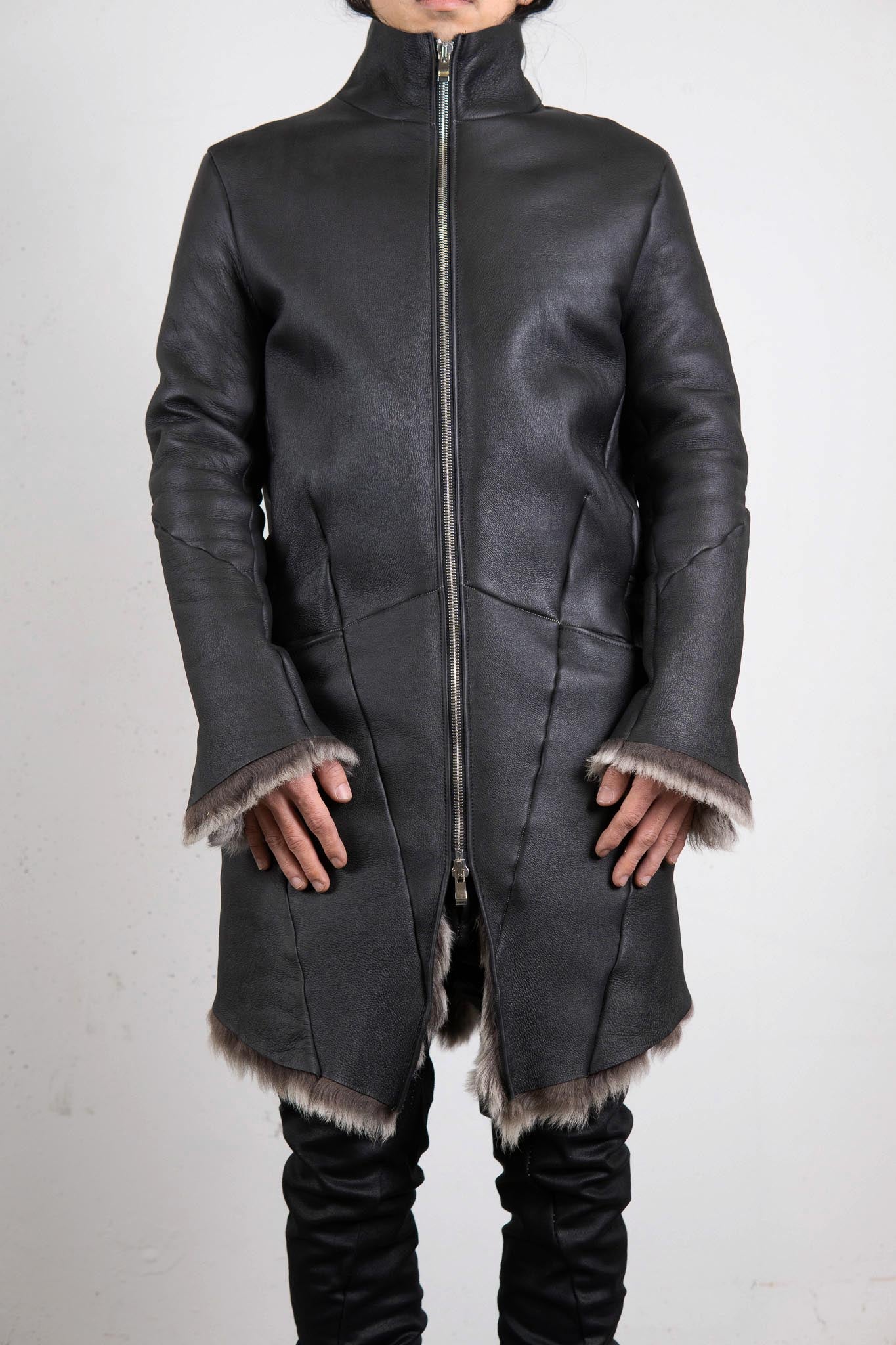 SHEEP SHEARLING  ZIP FRONT W/POKET  COAT