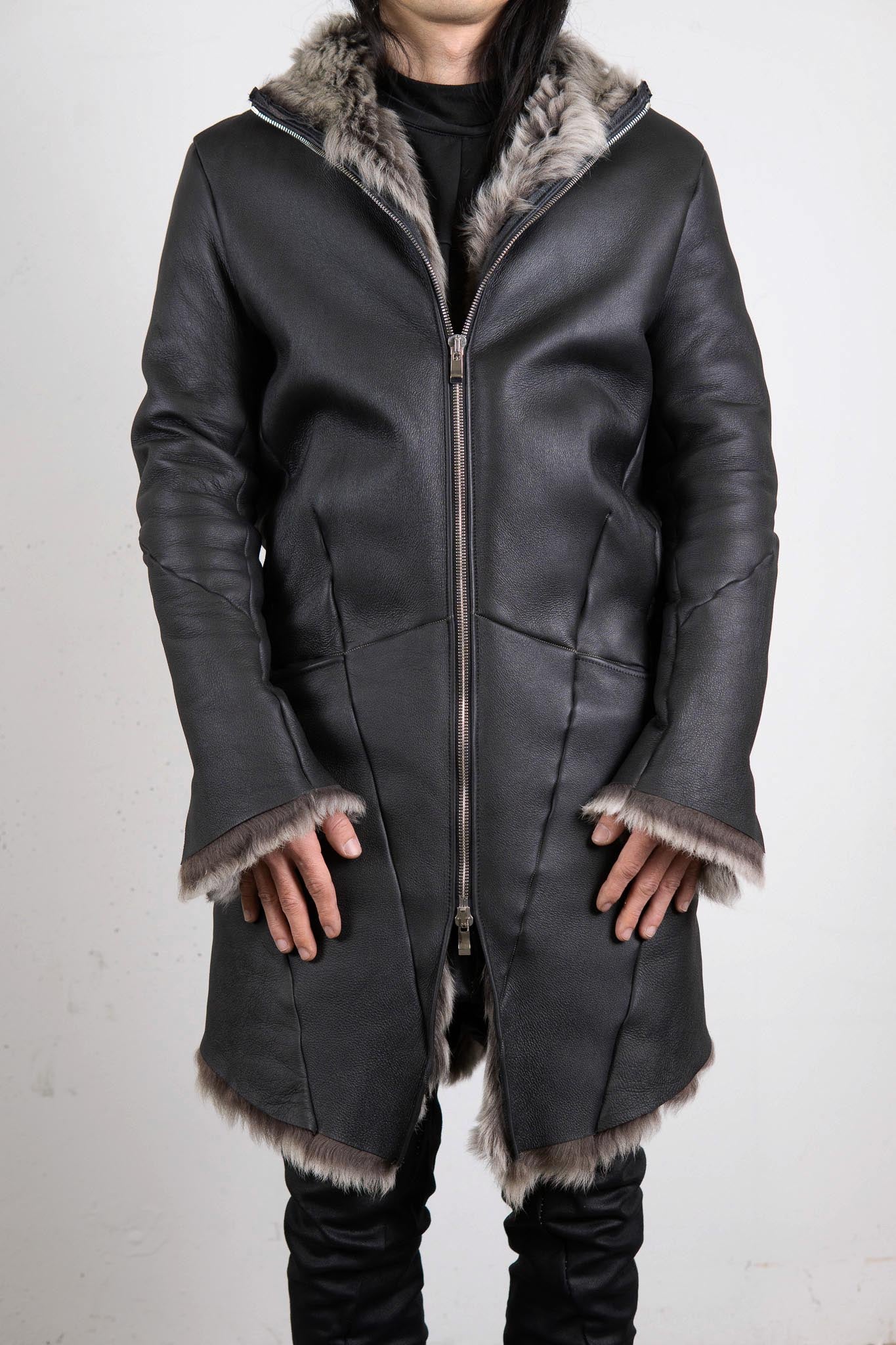 SHEEP SHEARLING  ZIP FRONT W/POKET  COAT