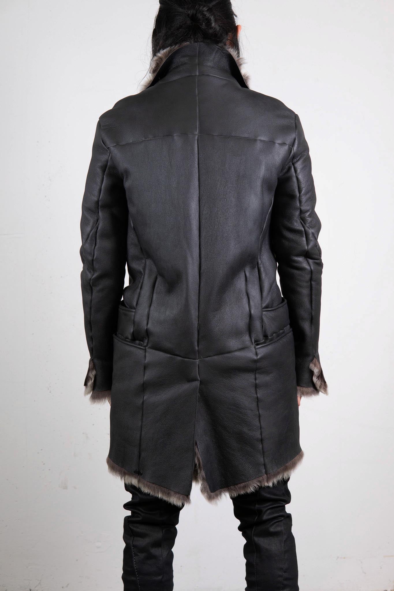 SHEEP SHEARLING  ZIP FRONT W/POKET  COAT