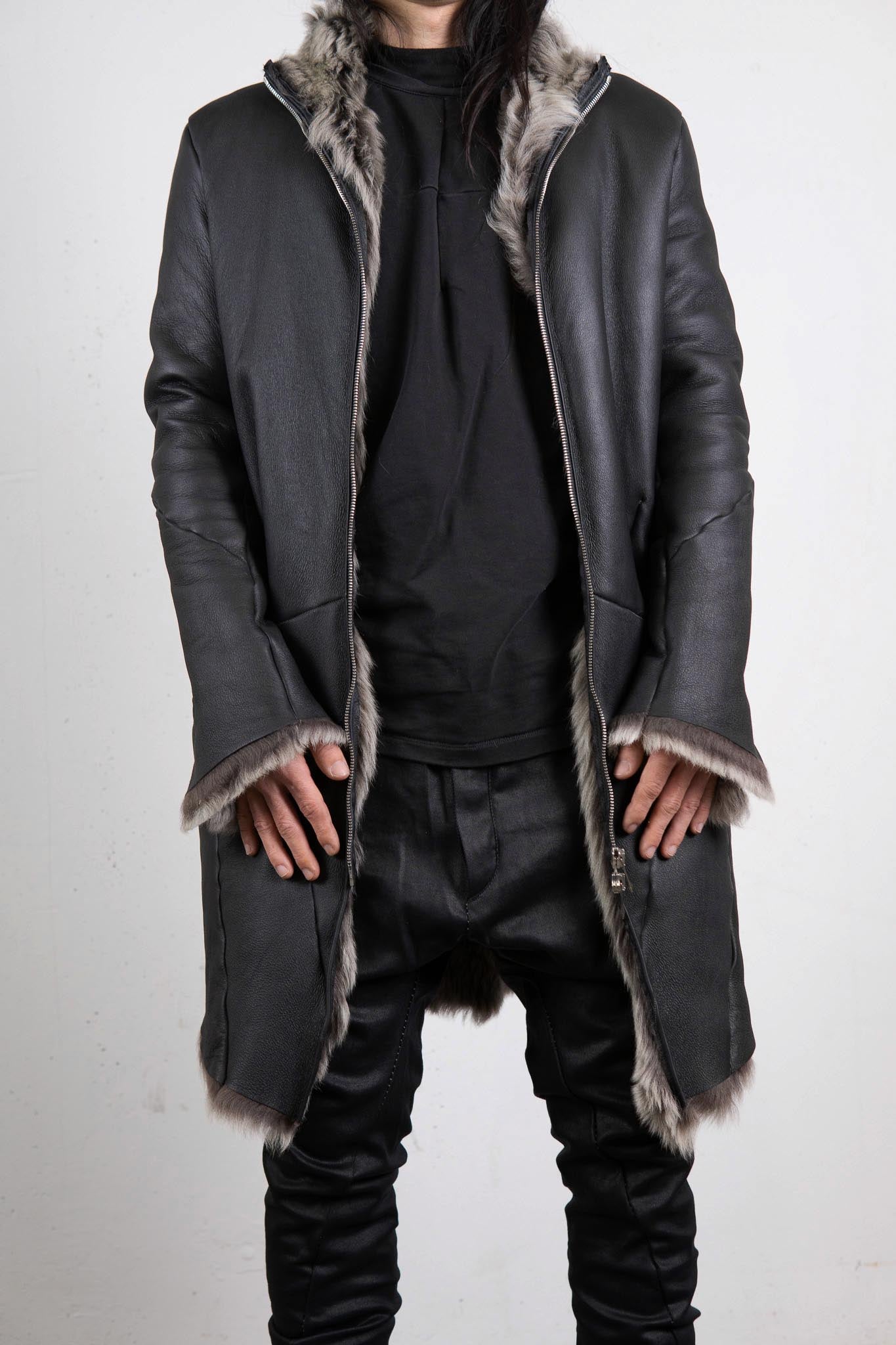 SHEEP SHEARLING  ZIP FRONT W/POKET  COAT