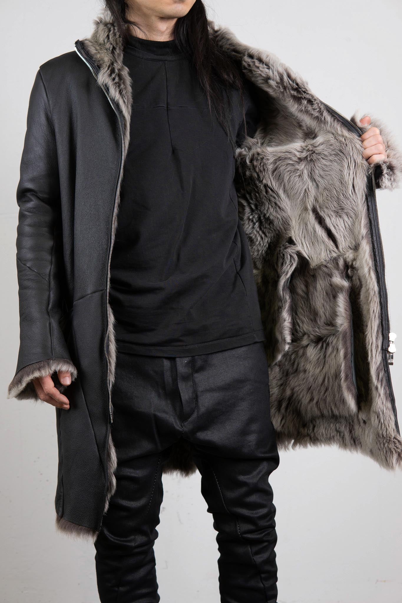 SHEEP SHEARLING  ZIP FRONT W/POKET  COAT