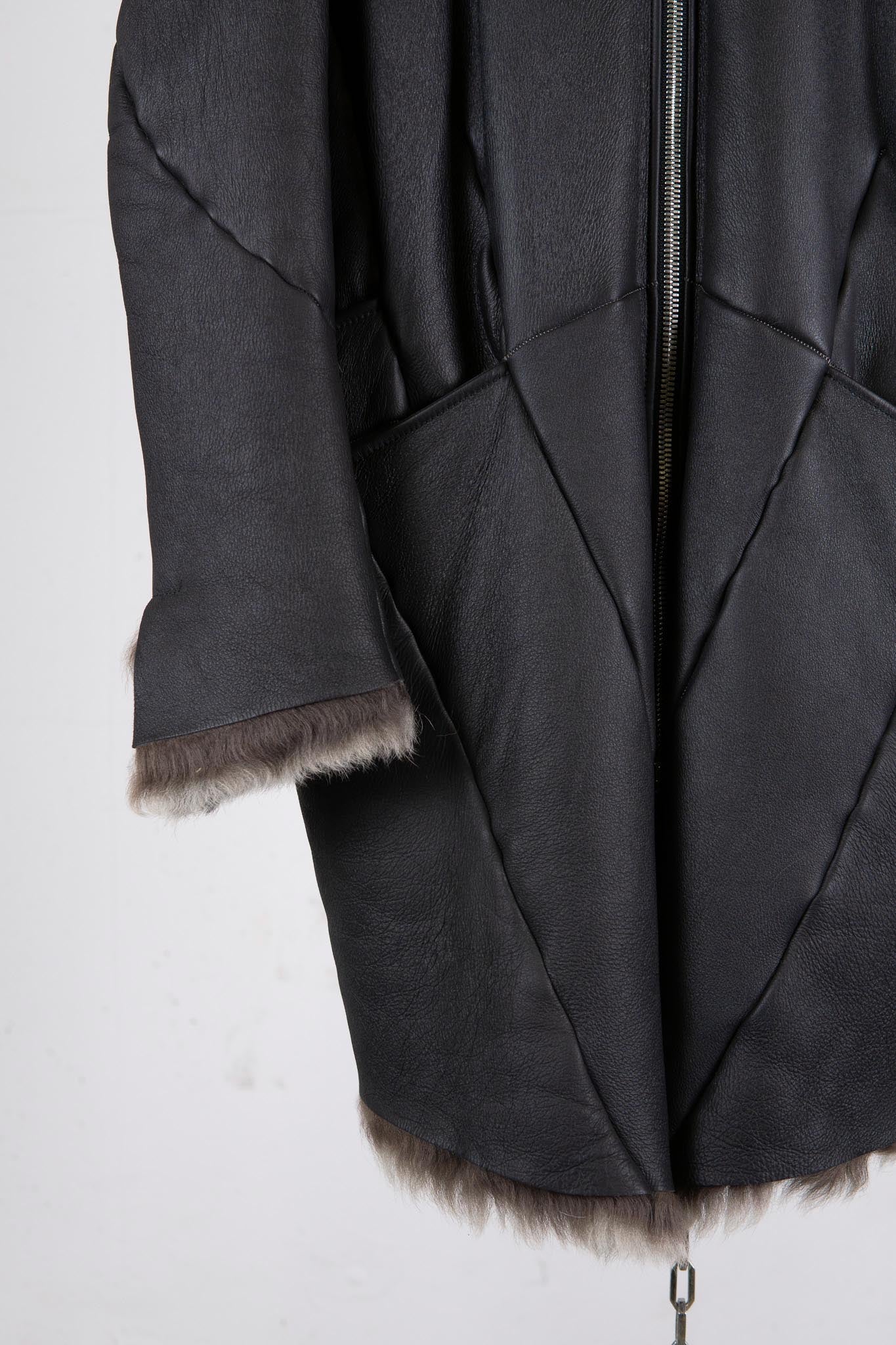 SHEEP SHEARLING  ZIP FRONT W/POKET  COAT