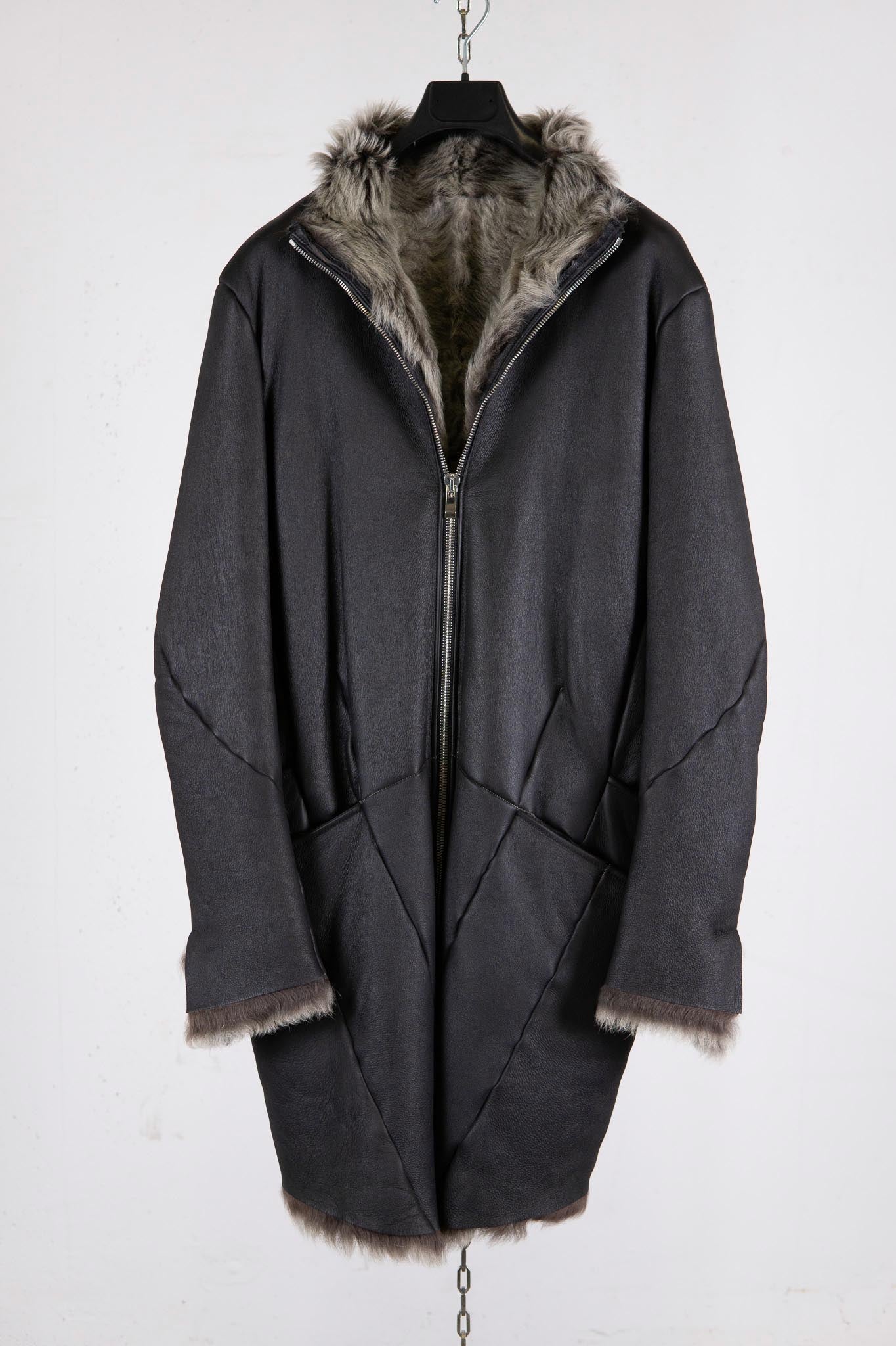 SHEEP SHEARLING  ZIP FRONT W/POKET  COAT