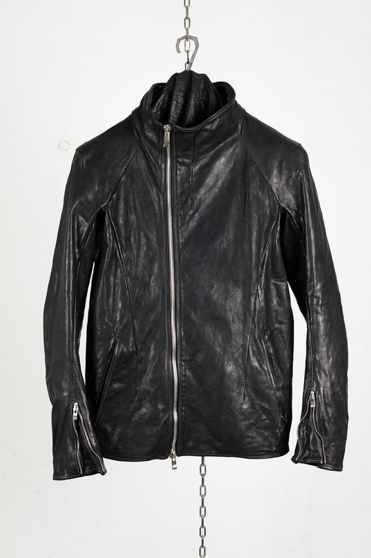 HORSE LEATHER HI-COLLAR ZIP BLOUSON JB-1