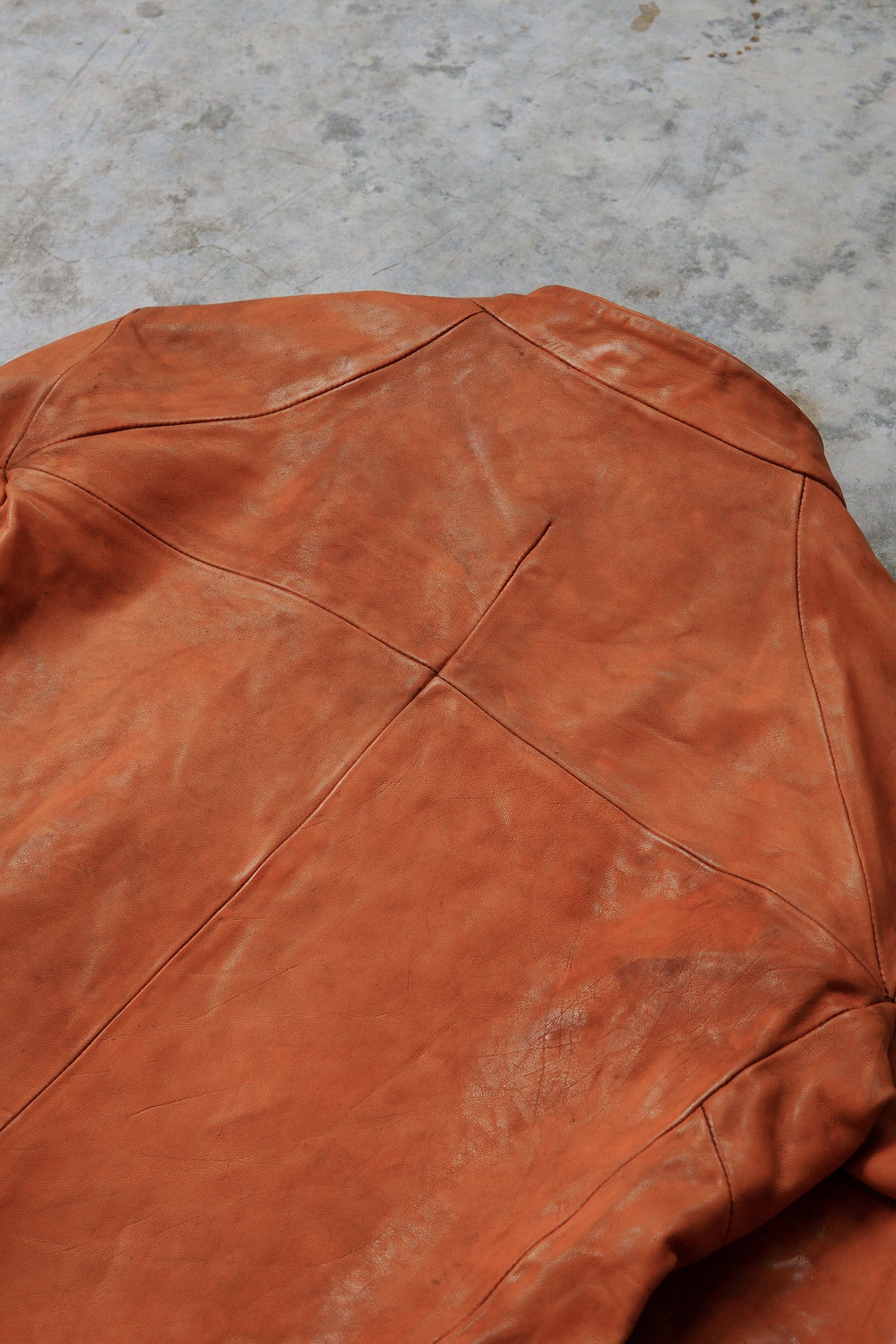CALF LEATHER STAND UP COLLAR BIKER JACKET JB-2