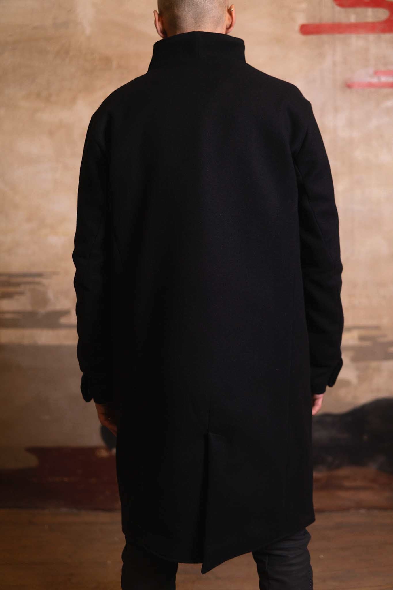 WOOL 100% HIGH NECK FRY FRONT BTN COAT LINED JCP-4B