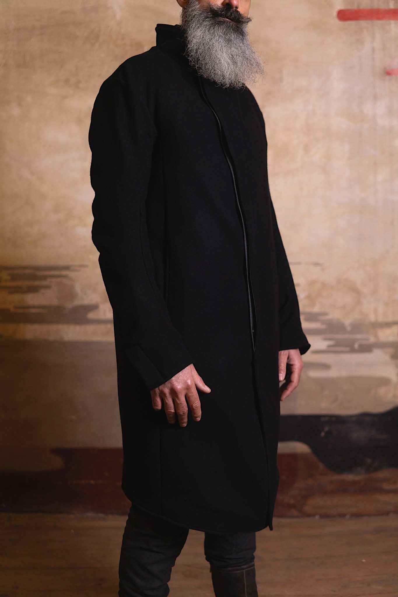 WOOL 100% HIGH NECK FRY FRONT BTN COAT LINED JCP-4B