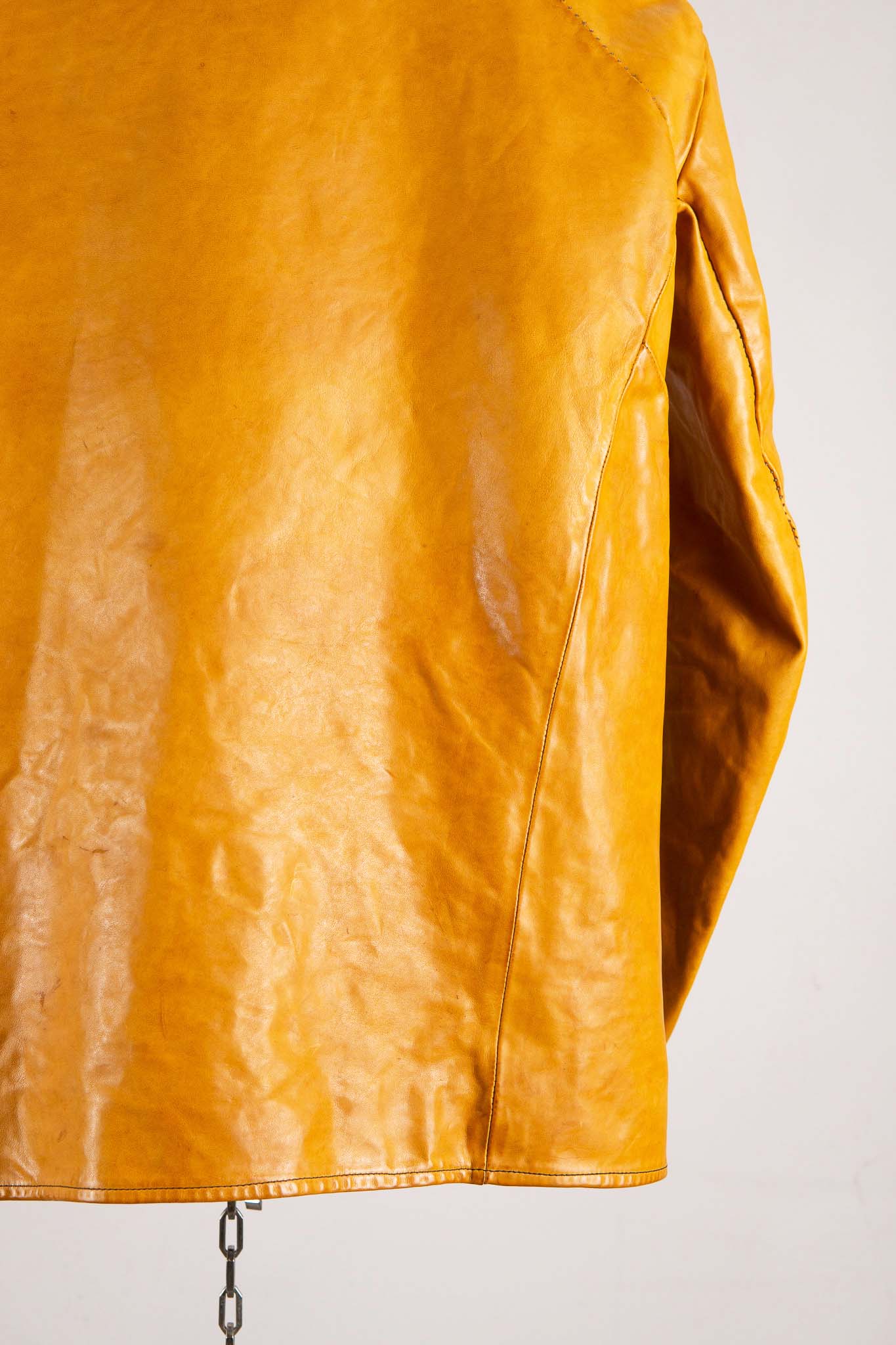 HORSE LEATHER T/NECK ZIP BLOUSON LINED TN-1Z