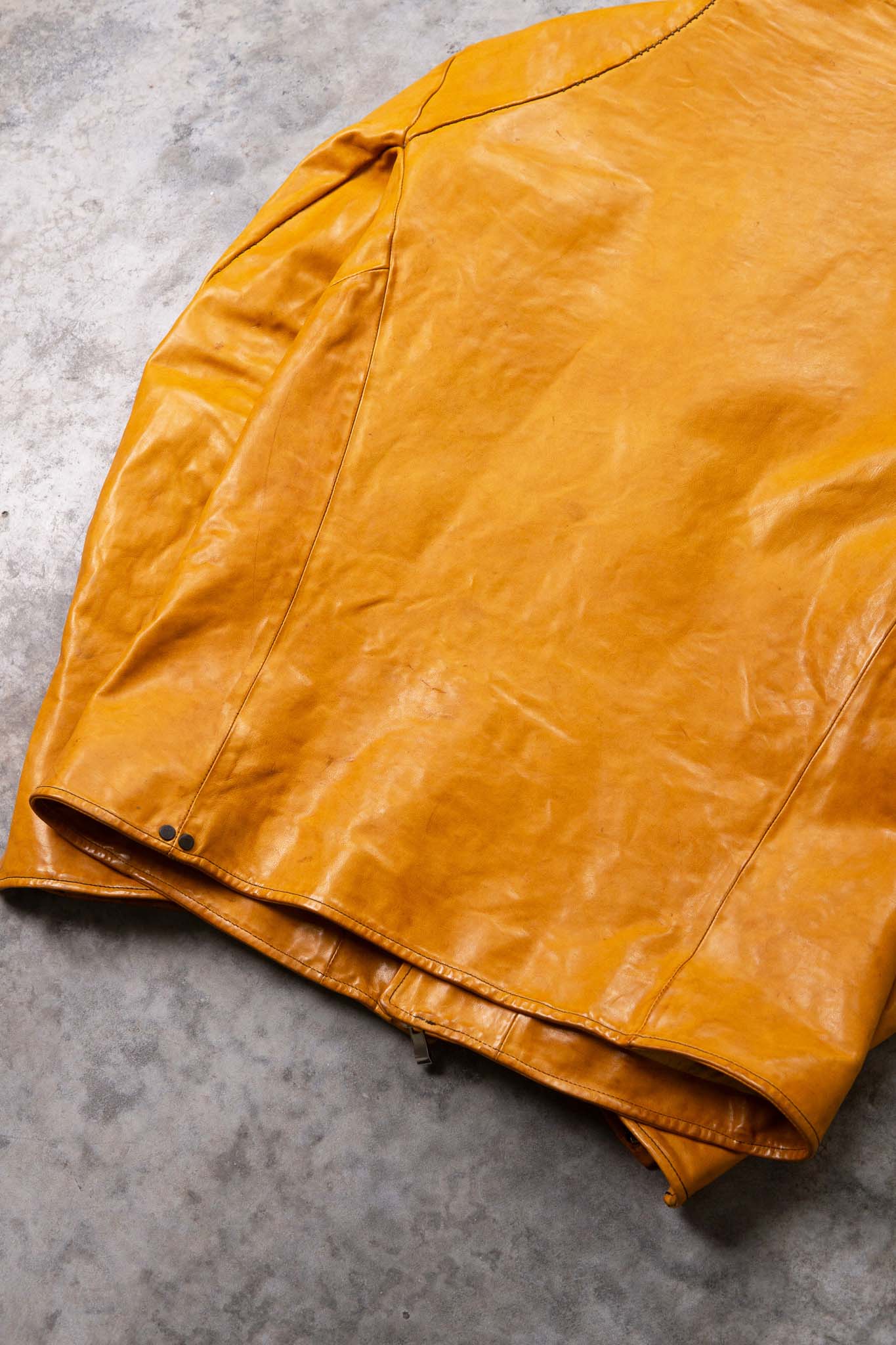 HORSE LEATHER T/NECK ZIP BLOUSON LINED TN-1Z
