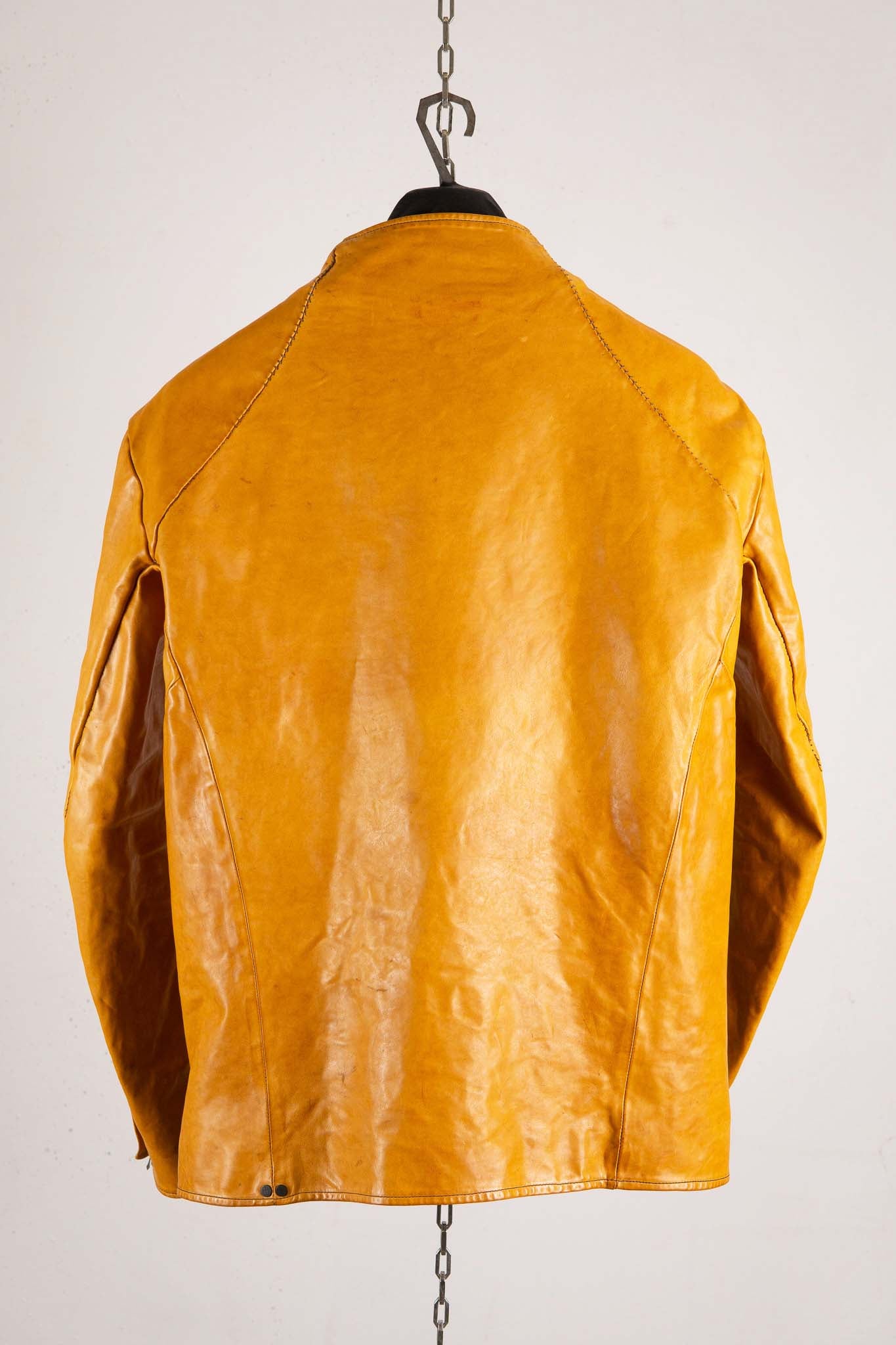 HORSE LEATHER T/NECK ZIP BLOUSON LINED TN-1Z