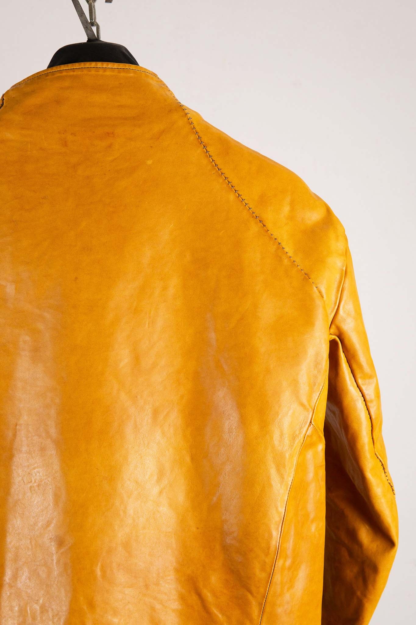 HORSE LEATHER T/NECK ZIP BLOUSON LINED TN-1Z
