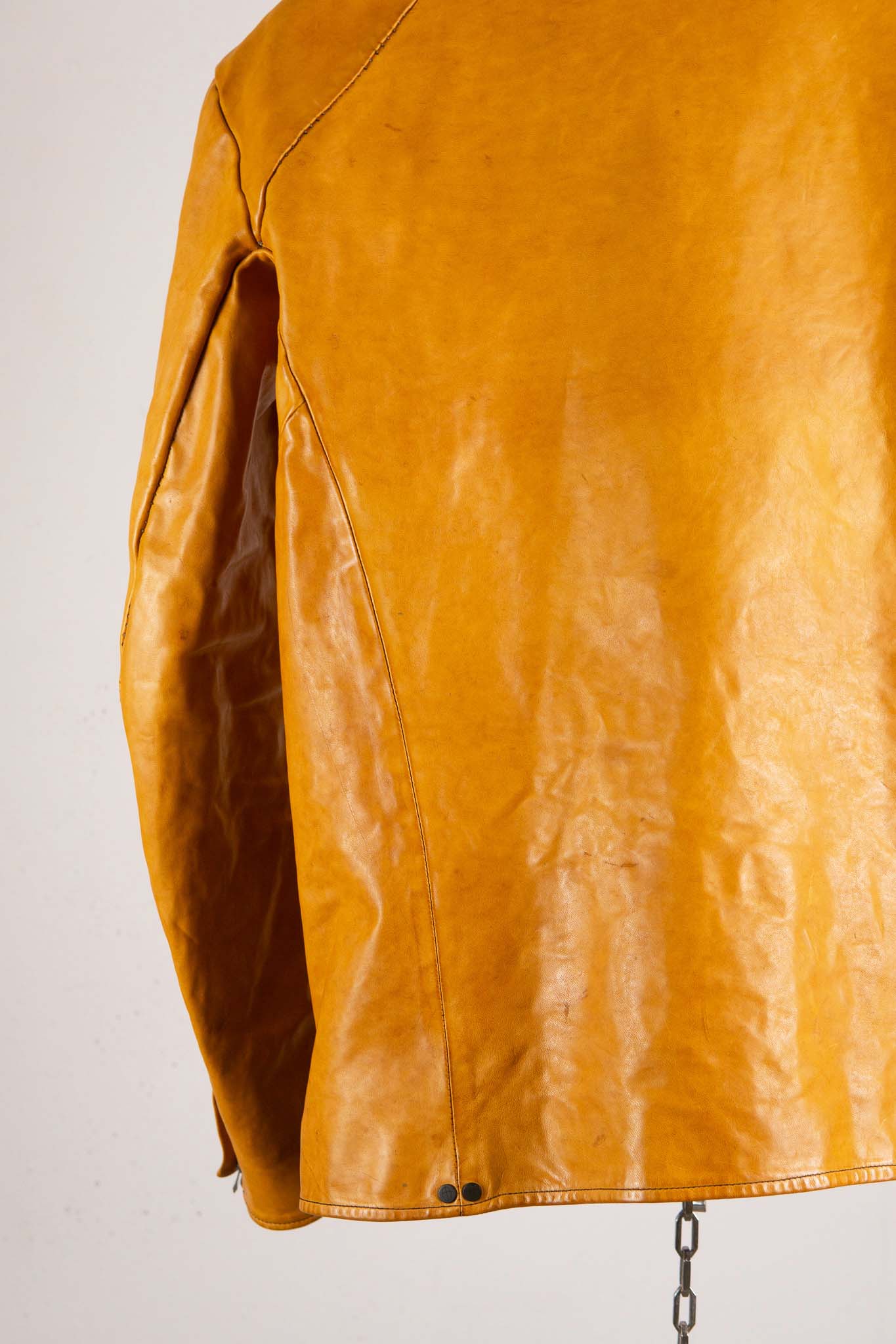 HORSE LEATHER T/NECK ZIP BLOUSON LINED TN-1Z