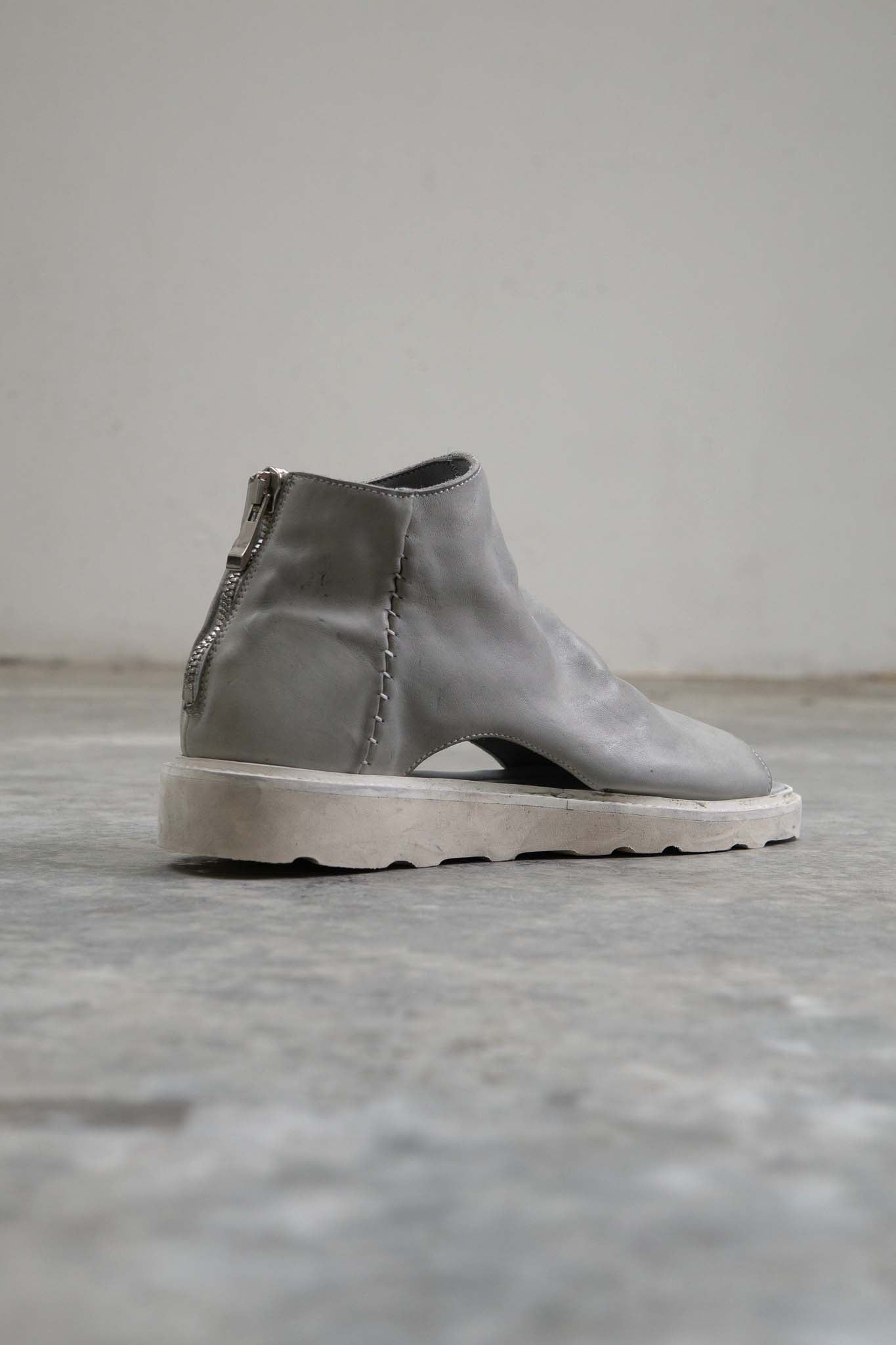 HORSE WHITE LEATHER SANDALI SD-1 WHITE LOW CREPE SOLES PIECE DYED