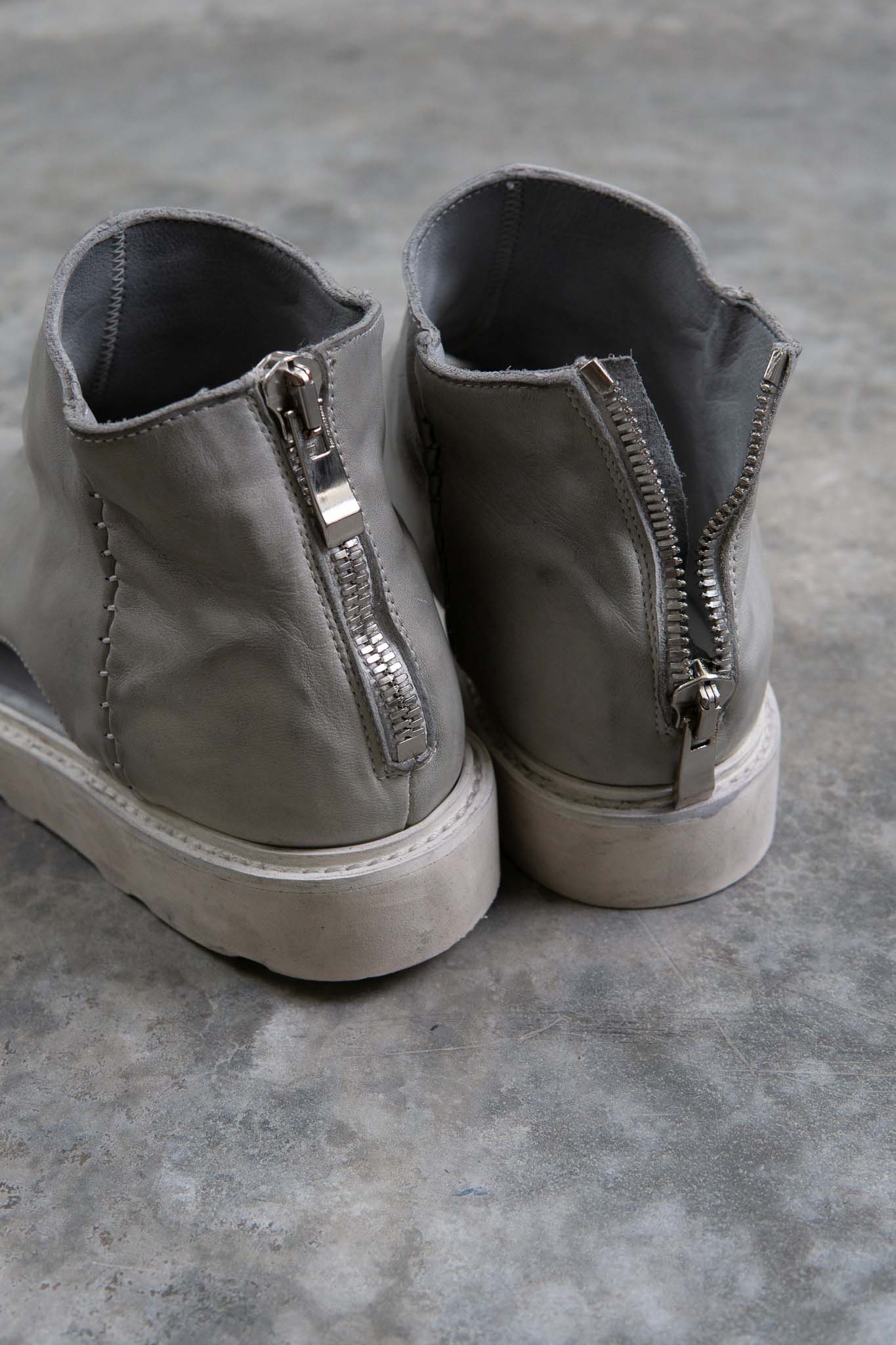 HORSE WHITE LEATHER SANDALI SD-1 WHITE LOW CREPE SOLES PIECE DYED