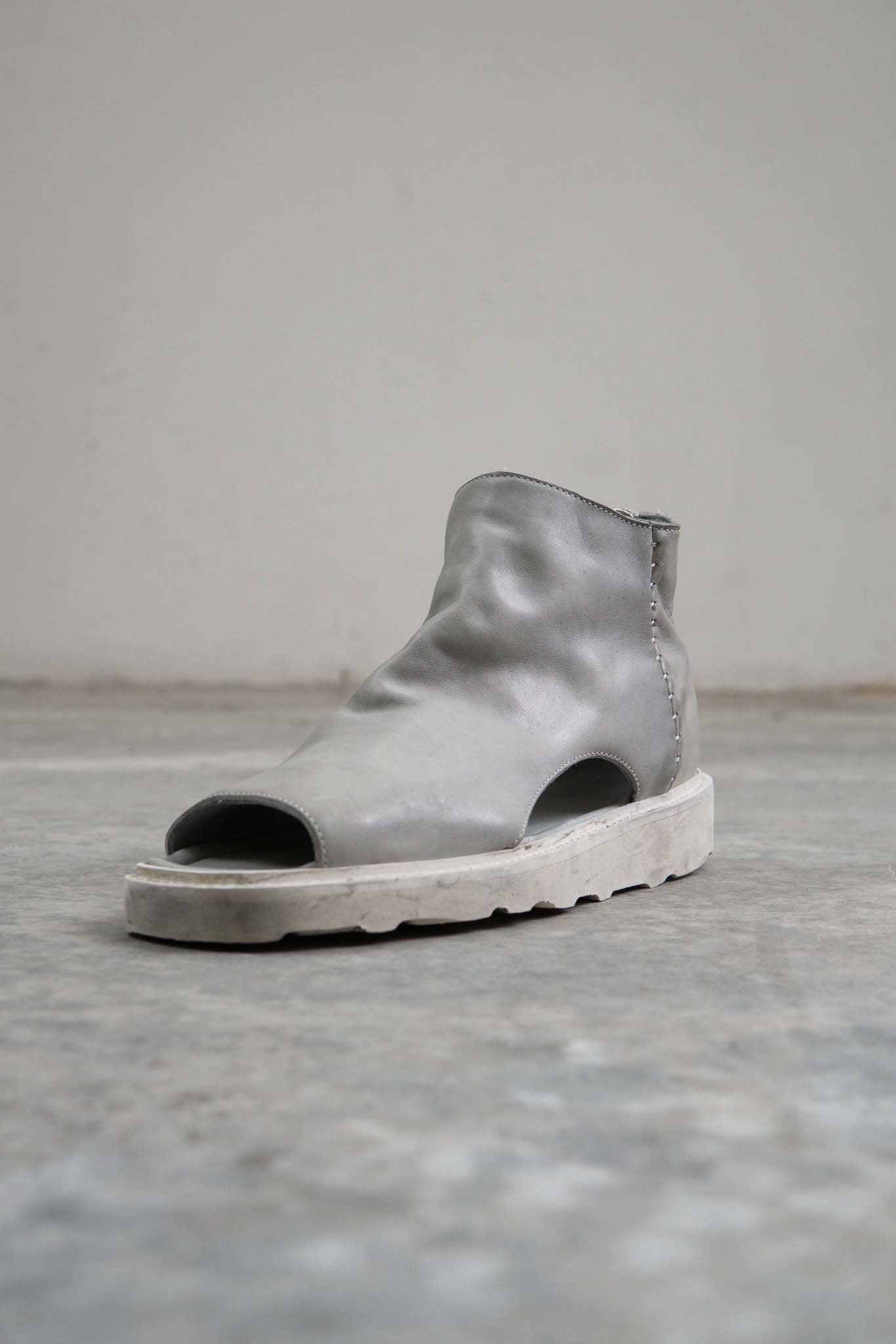 HORSE WHITE LEATHER SANDALI SD-1 WHITE LOW CREPE SOLES PIECE DYED