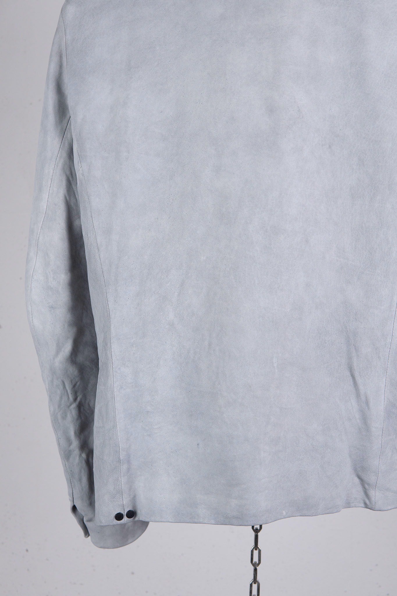 HEAVY WEIGHT SHEEP WHITE LEATHER SHIRT COLLAR BLOUSON LINED BD-3