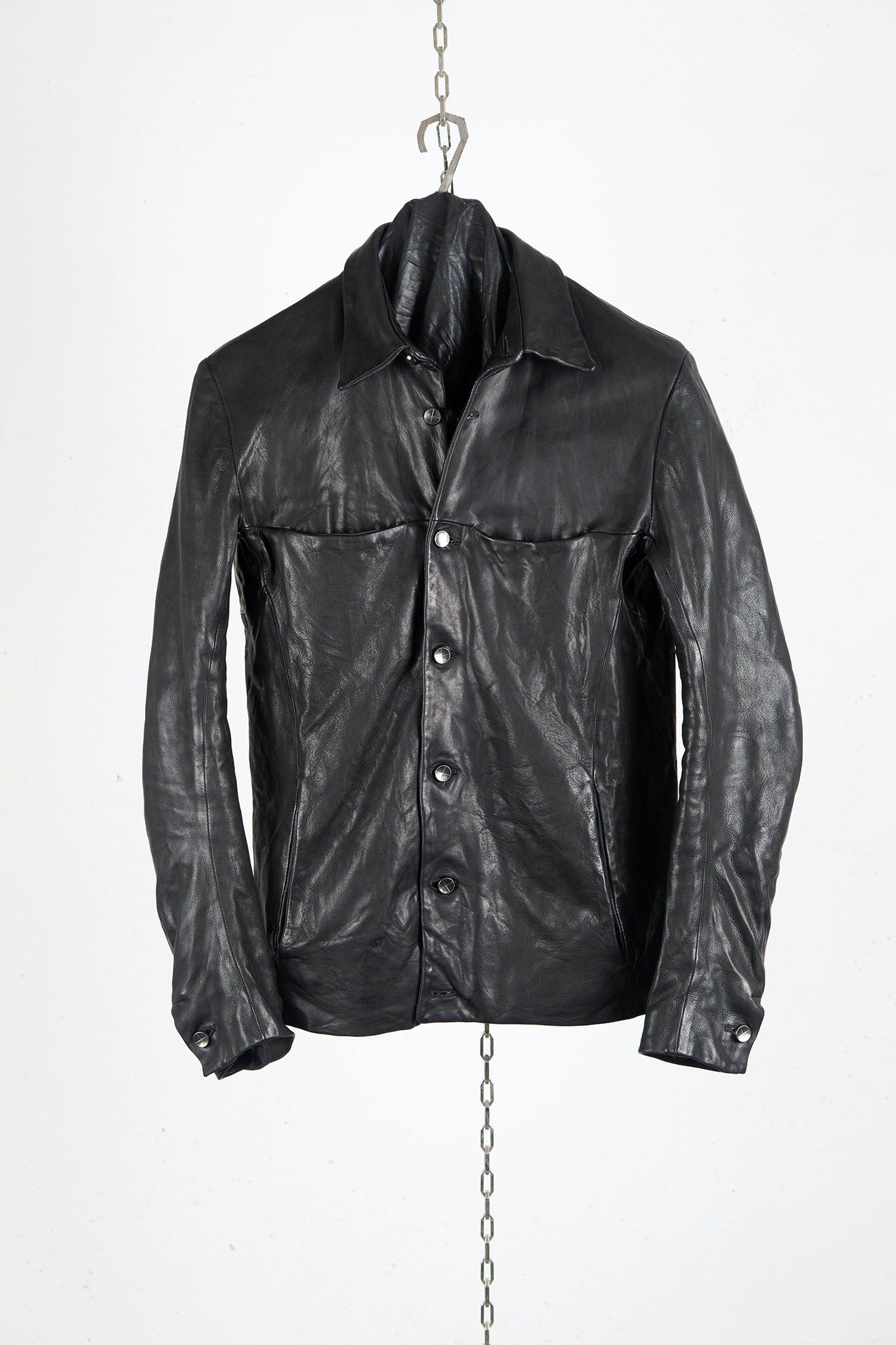 HEAVY WEIGHT SHEEP LEATHER SHIRT COLLAR BLOUSON LINED BD-3