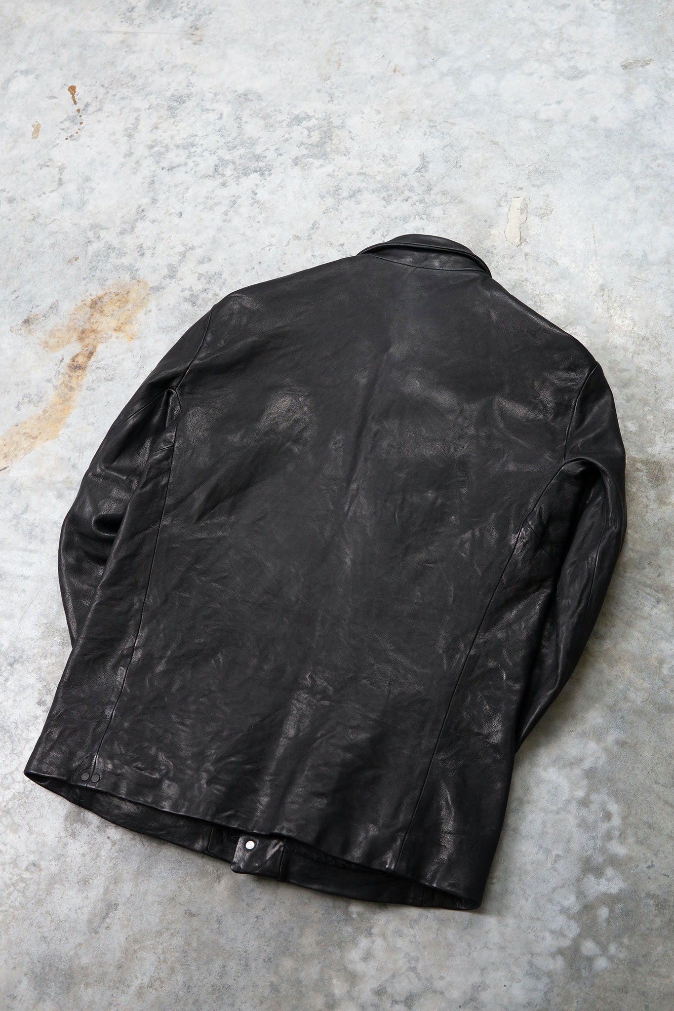 HEAVY WEIGHT SHEEP LEATHER SHIRT COLLAR BLOUSON LINED BD-3