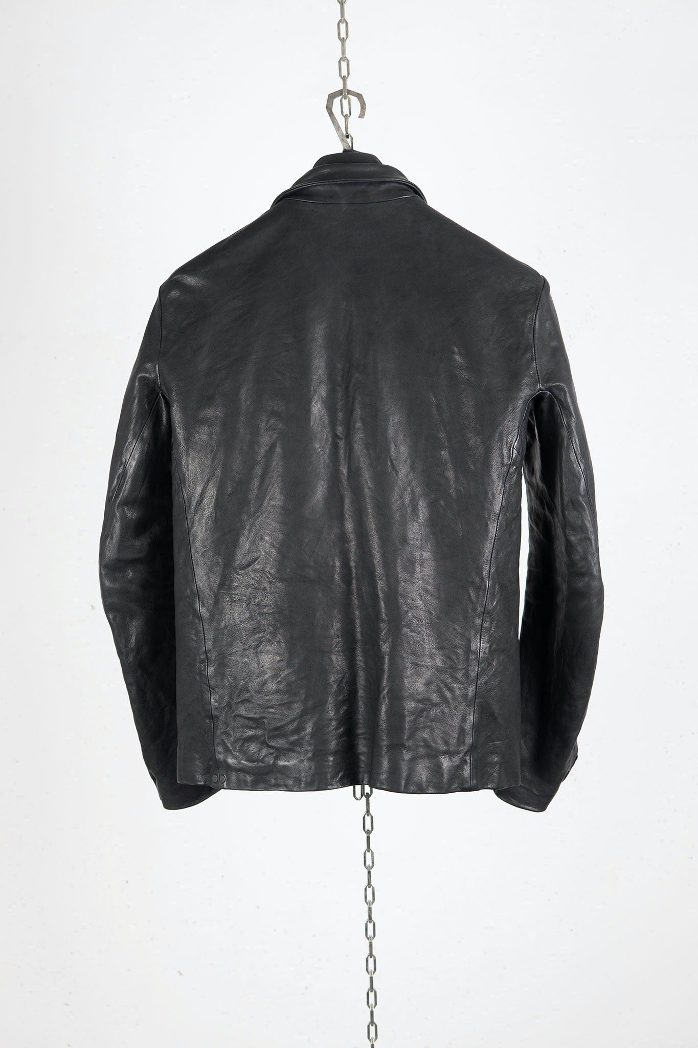 HEAVY WEIGHT SHEEP LEATHER SHIRT COLLAR BLOUSON LINED BD-3