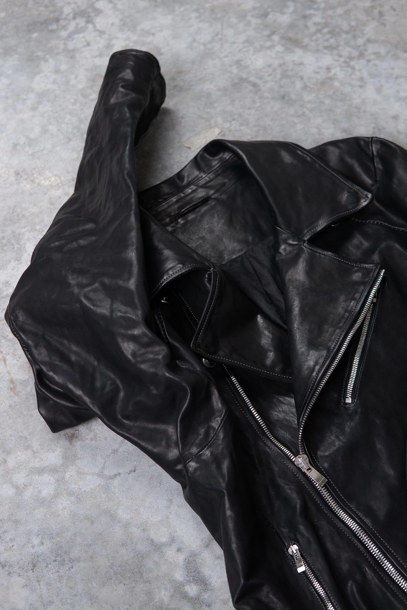 HORSE LEATHER DOUBLE BREAST MOTO LINED MB-5