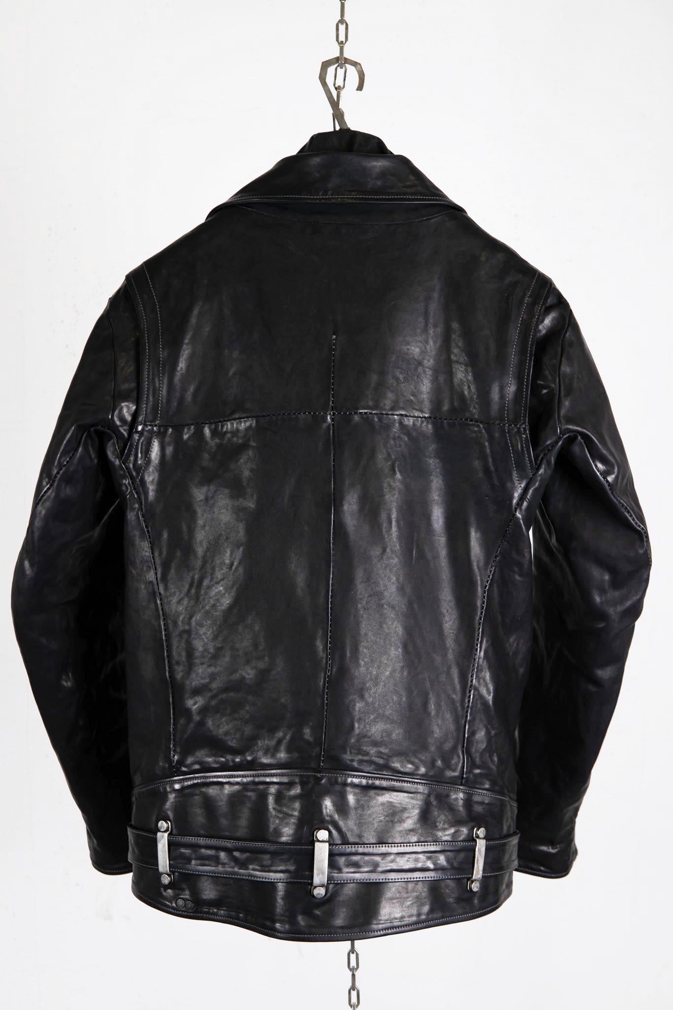 HORSE LEATHER DOUBLE BREAST MOTO LINED MB-5