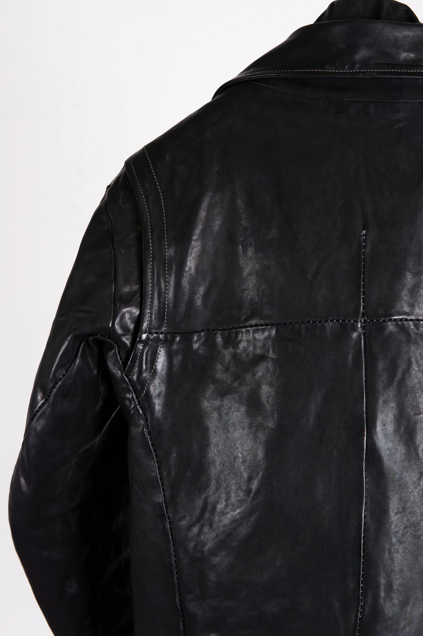 HORSE LEATHER DOUBLE BREAST MOTO LINED MB-5