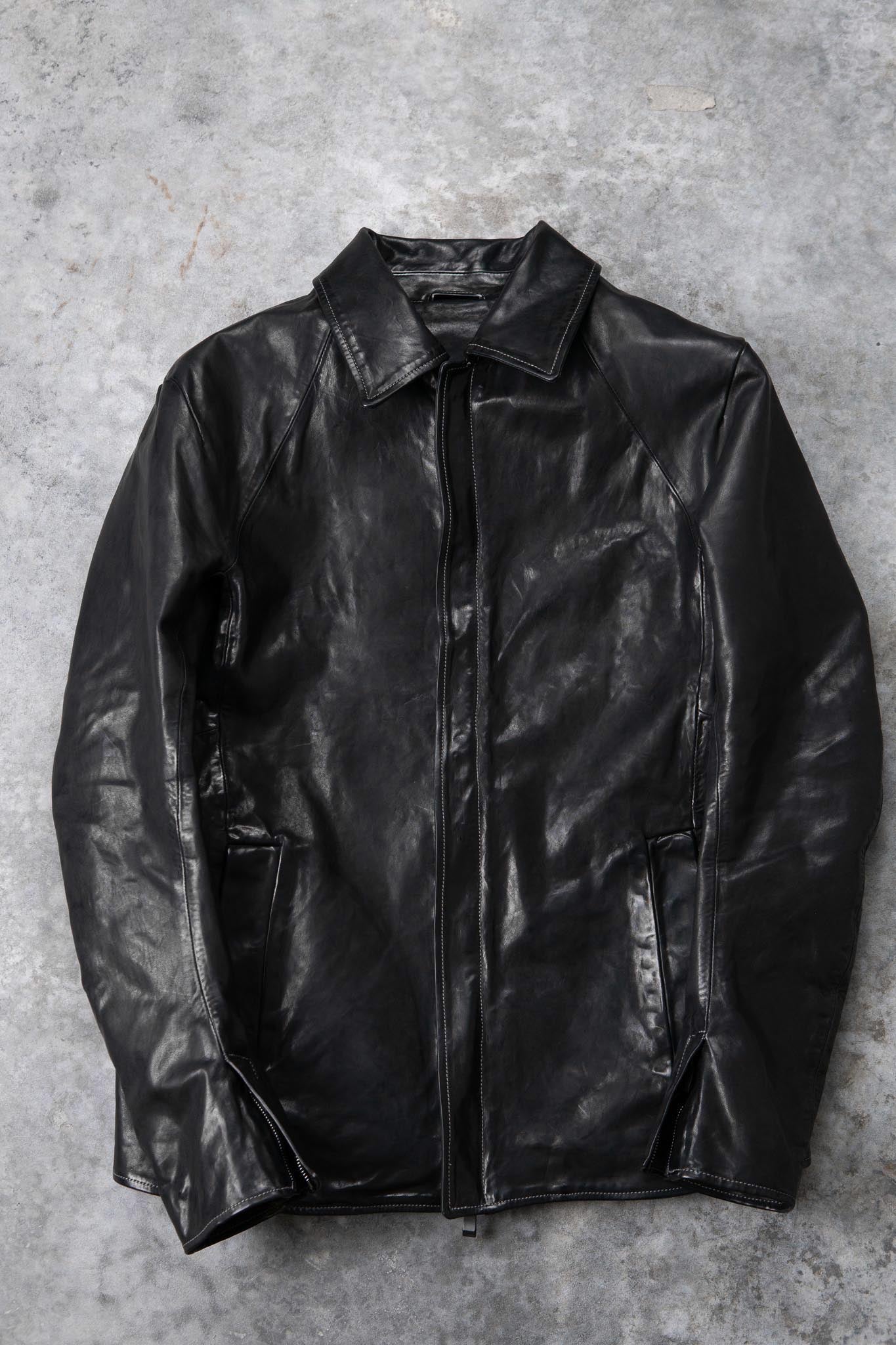 HORSE LEATHER SHIRT COLLAR ZIP BLOUSON LINED JB-6 TYPE 2