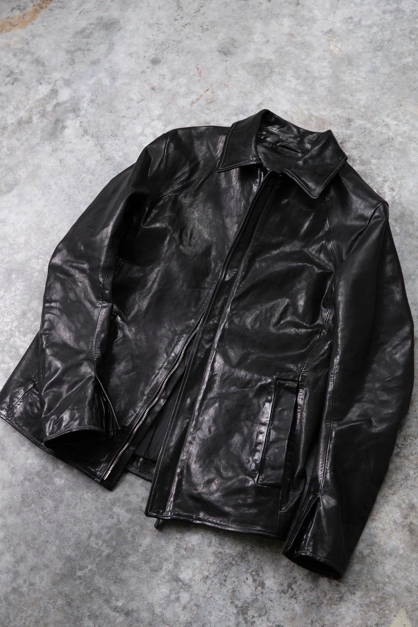 HORSE LEATHER SHIRT COLLAR ZIP BLOUSON LINED JB-6 TYPE 2