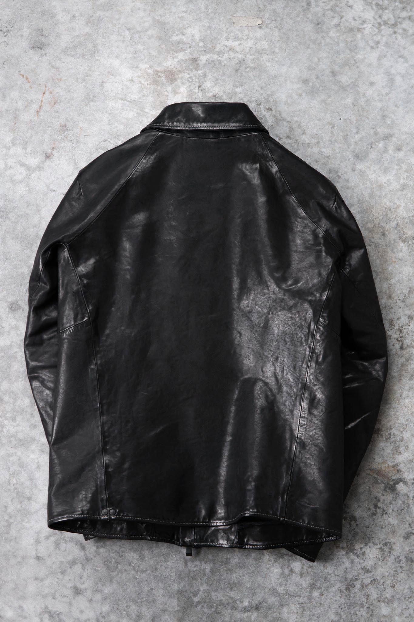 HORSE LEATHER SHIRT COLLAR ZIP BLOUSON LINED JB-6 TYPE 2