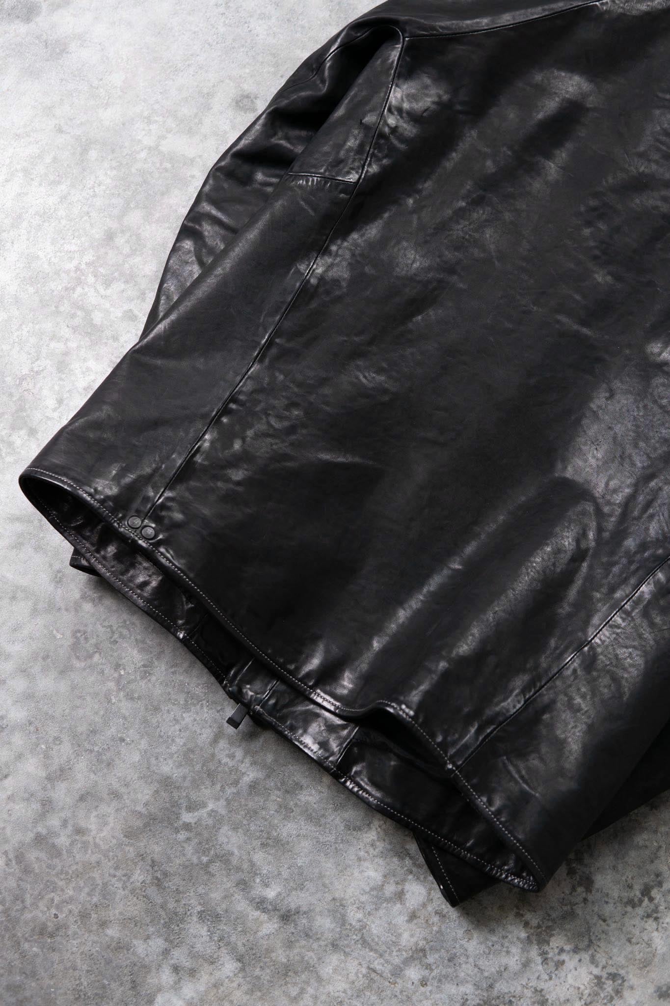 HORSE LEATHER SHIRT COLLAR ZIP BLOUSON LINED JB-6 TYPE 2