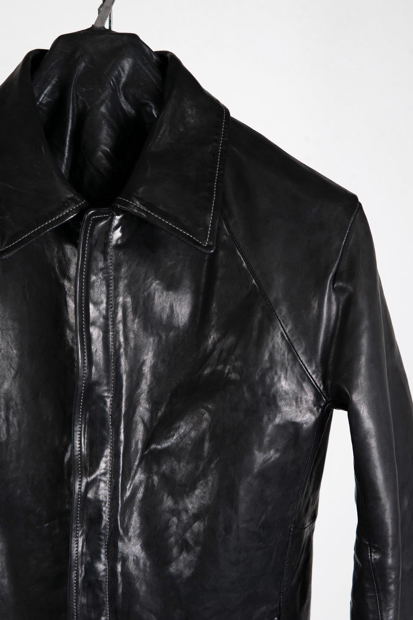 HORSE LEATHER SHIRT COLLAR ZIP BLOUSON LINED JB-6 TYPE 2