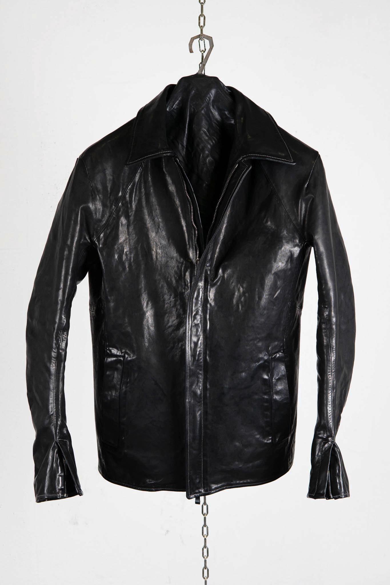 HORSE LEATHER SHIRT COLLAR ZIP BLOUSON LINED JB-6 TYPE 2