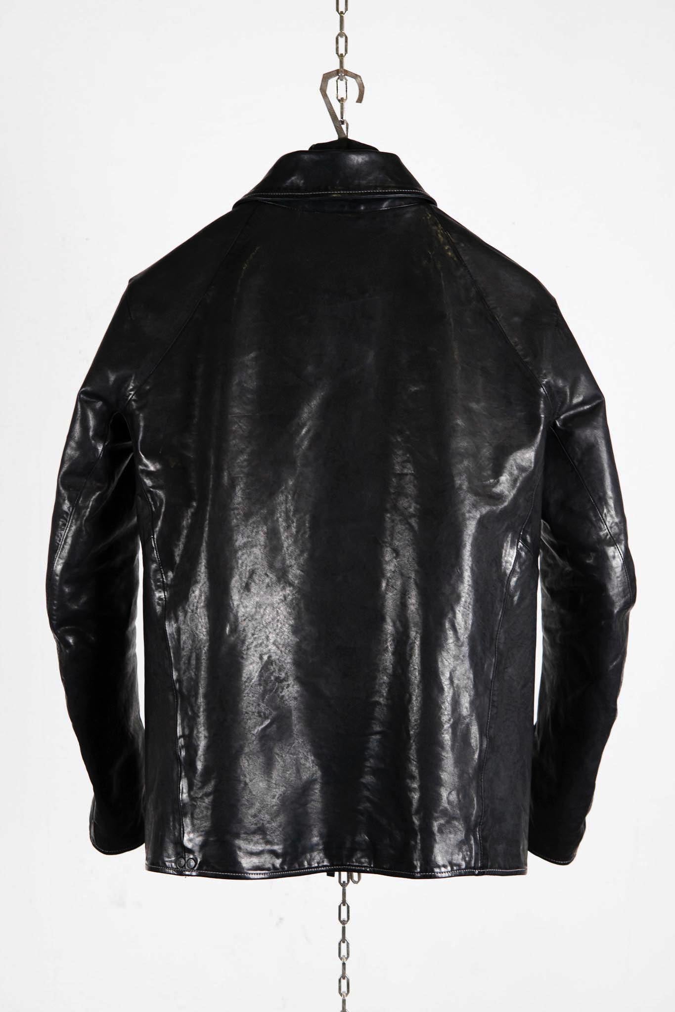 HORSE LEATHER SHIRT COLLAR ZIP BLOUSON LINED JB-6 TYPE 2