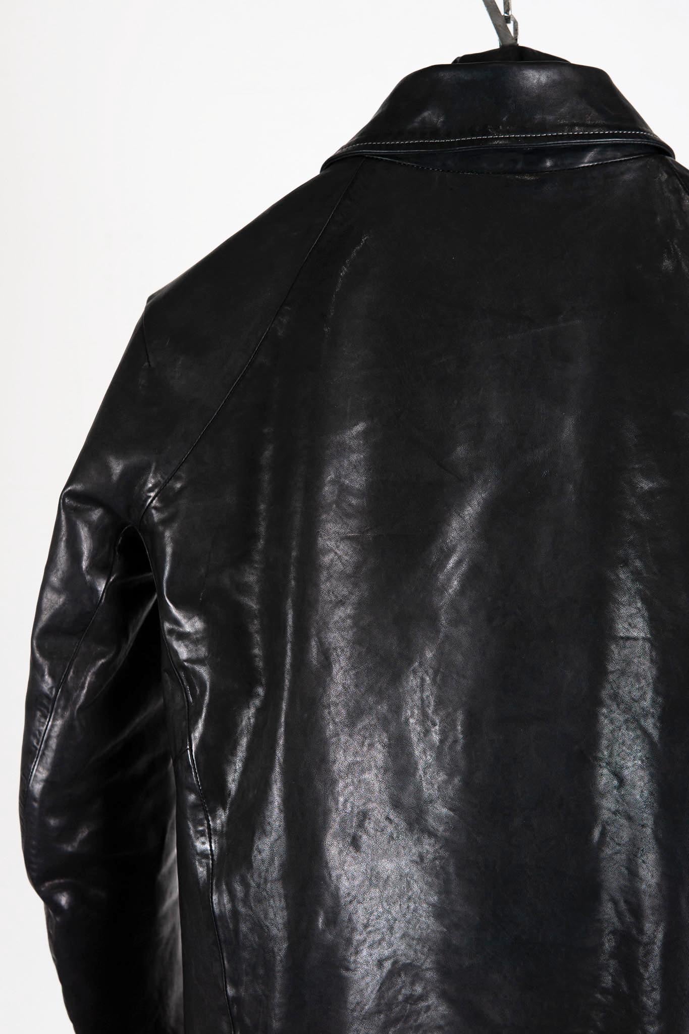 HORSE LEATHER SHIRT COLLAR ZIP BLOUSON LINED JB-6 TYPE 2