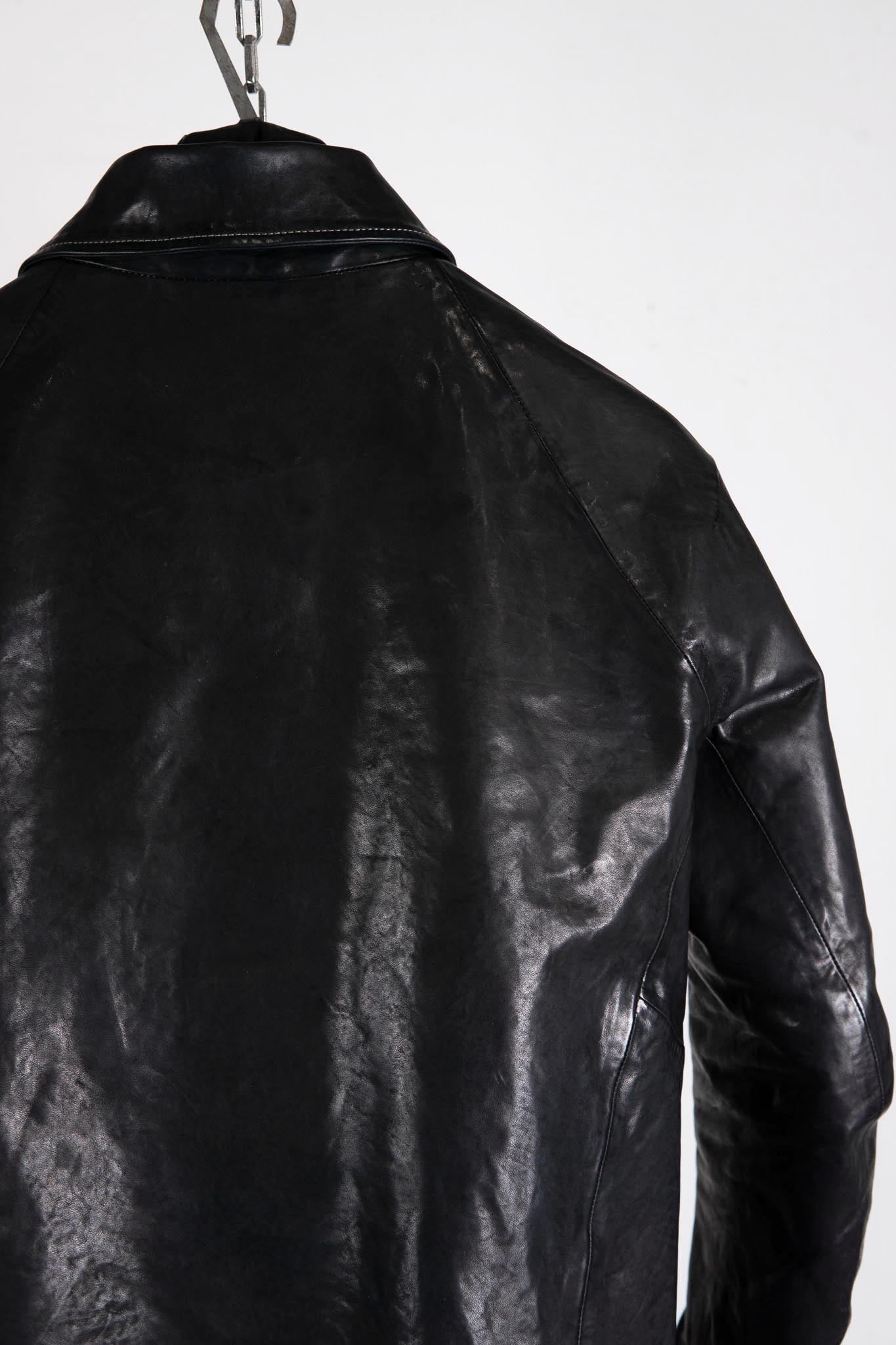 HORSE LEATHER SHIRT COLLAR ZIP BLOUSON LINED JB-6 TYPE 2