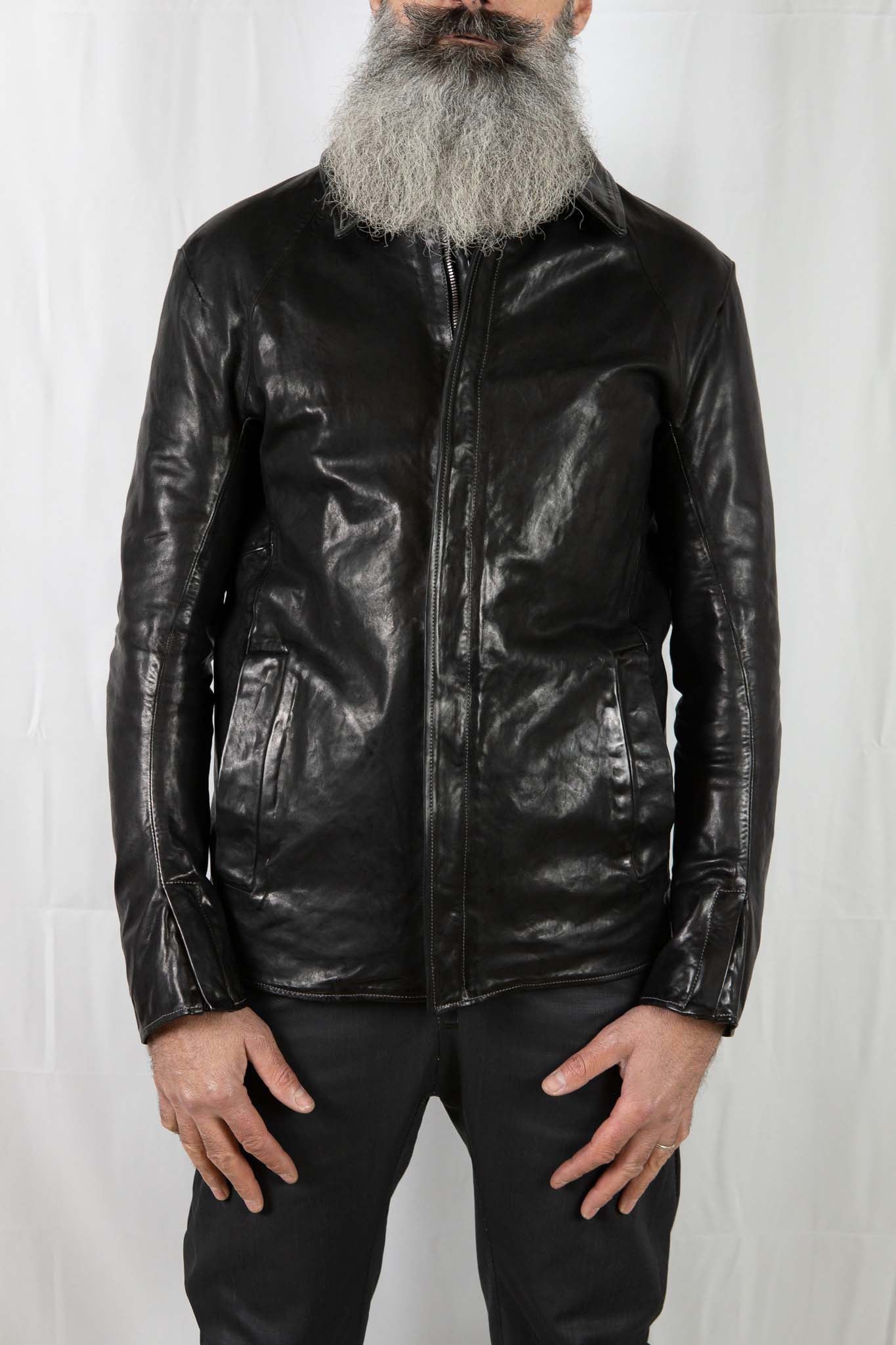 HORSE LEATHER SHIRT COLLAR ZIP BLOUSON LINED JB-6 TYPE 2