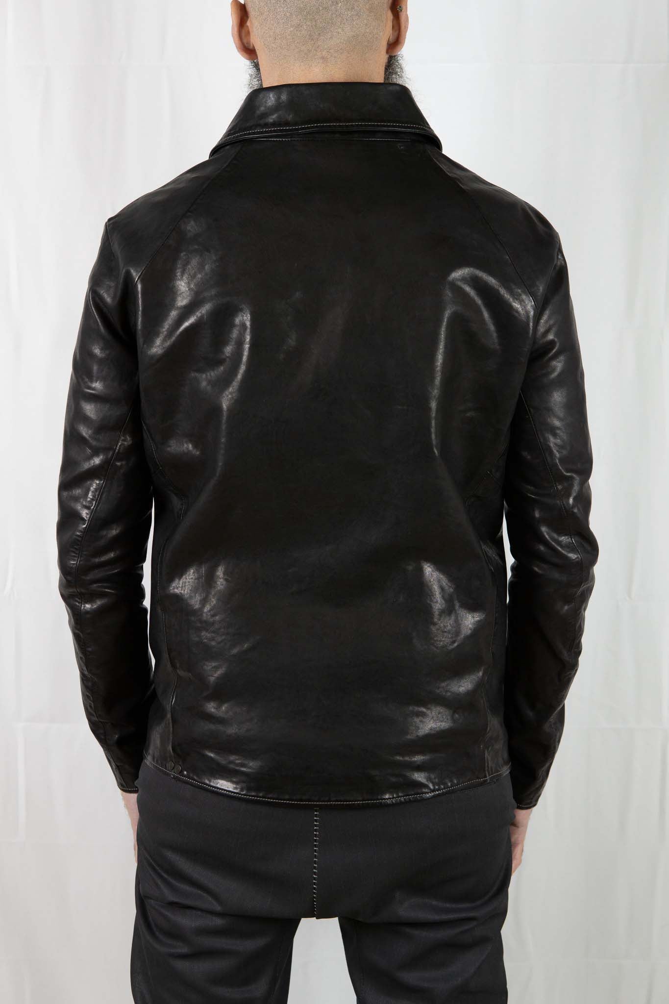 HORSE LEATHER SHIRT COLLAR ZIP BLOUSON LINED JB-6 TYPE 2