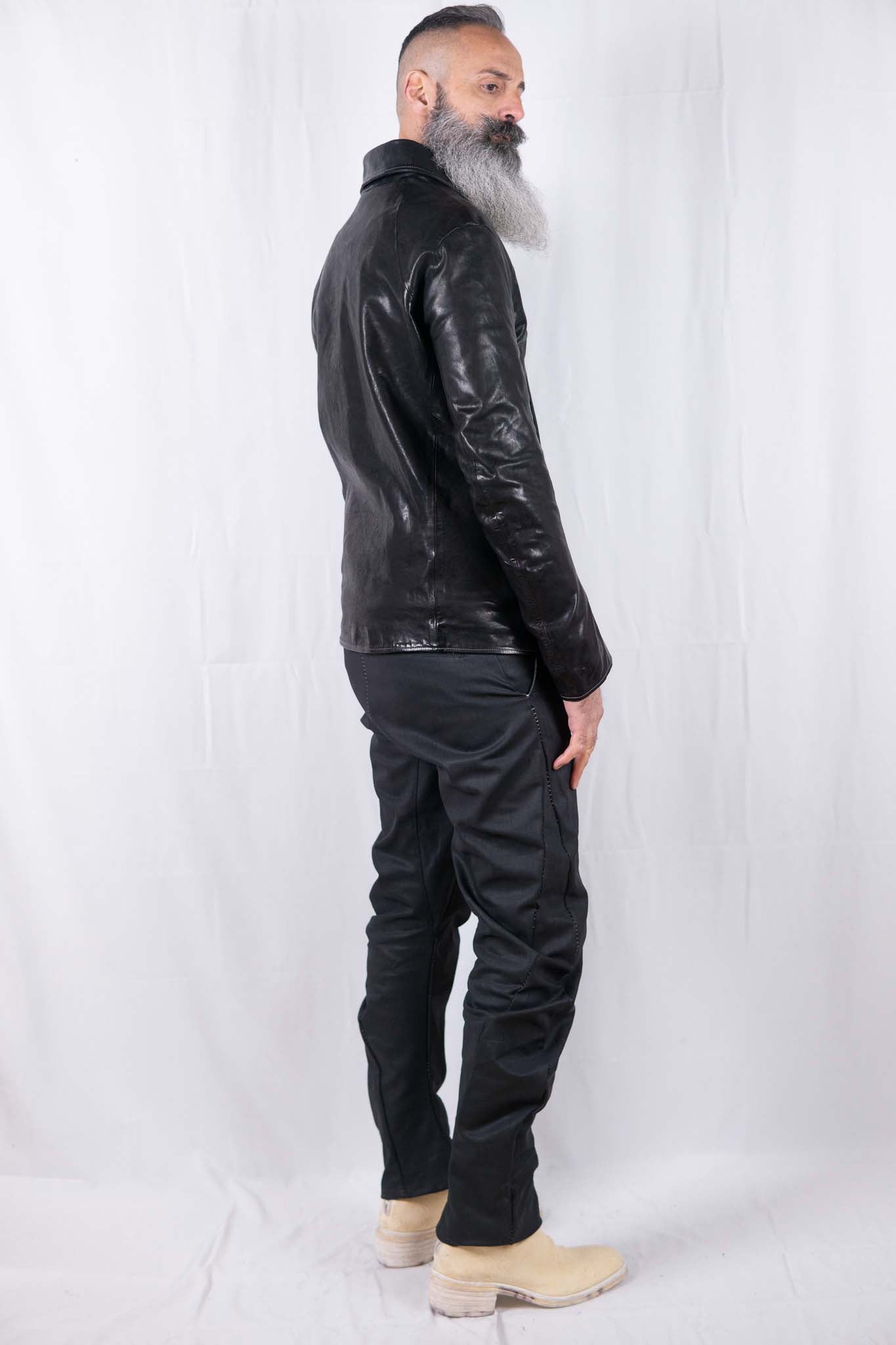 HORSE LEATHER SHIRT COLLAR ZIP BLOUSON LINED JB-6 TYPE 2